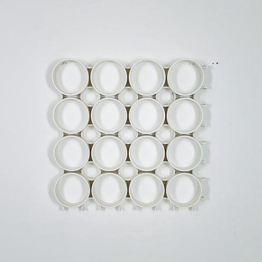 1 of 70 Space age white Plastic Wall or Ceiling Panels system Switzerland 1970s