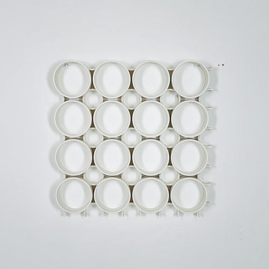1 of 70 Space age white Plastic Wall or Ceiling Panels system Switzerland 1970s
