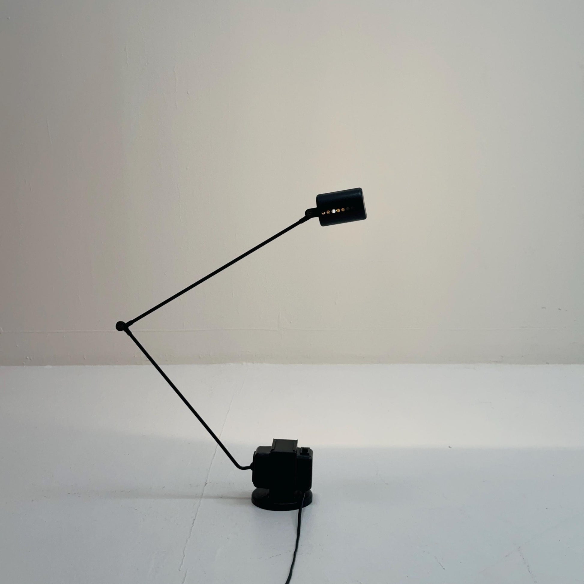 Mid century Daphine black Table Lamp by Tommaso Cimini for Lumina – Italy, 1980s