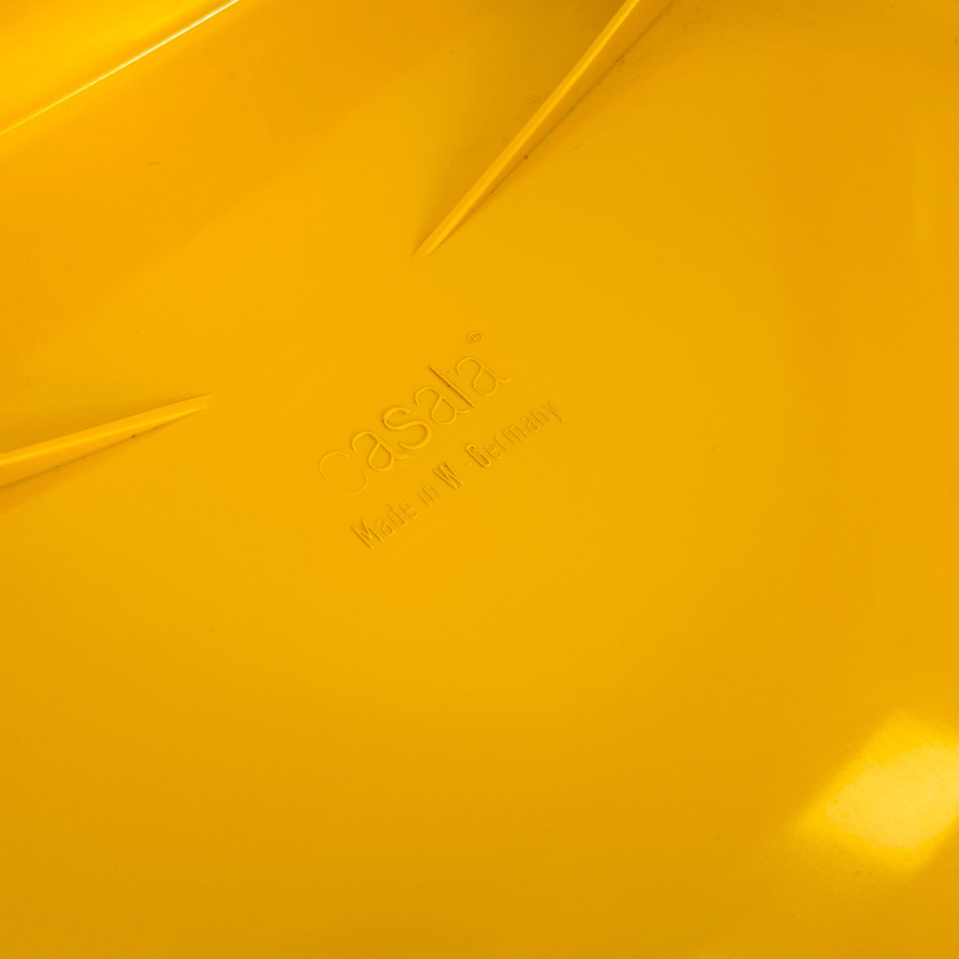 1 of 3 Mid century yellow space age Taboret stool by Alexander Begge for Casala 1970s Germany