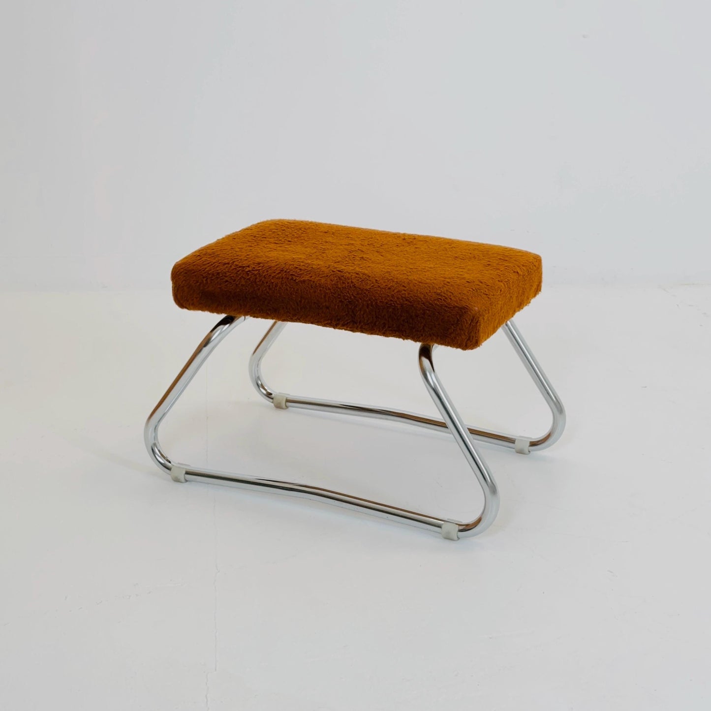 Mid century Bauhaus Stool with Chrome Accents and Hidden Steps –1960s