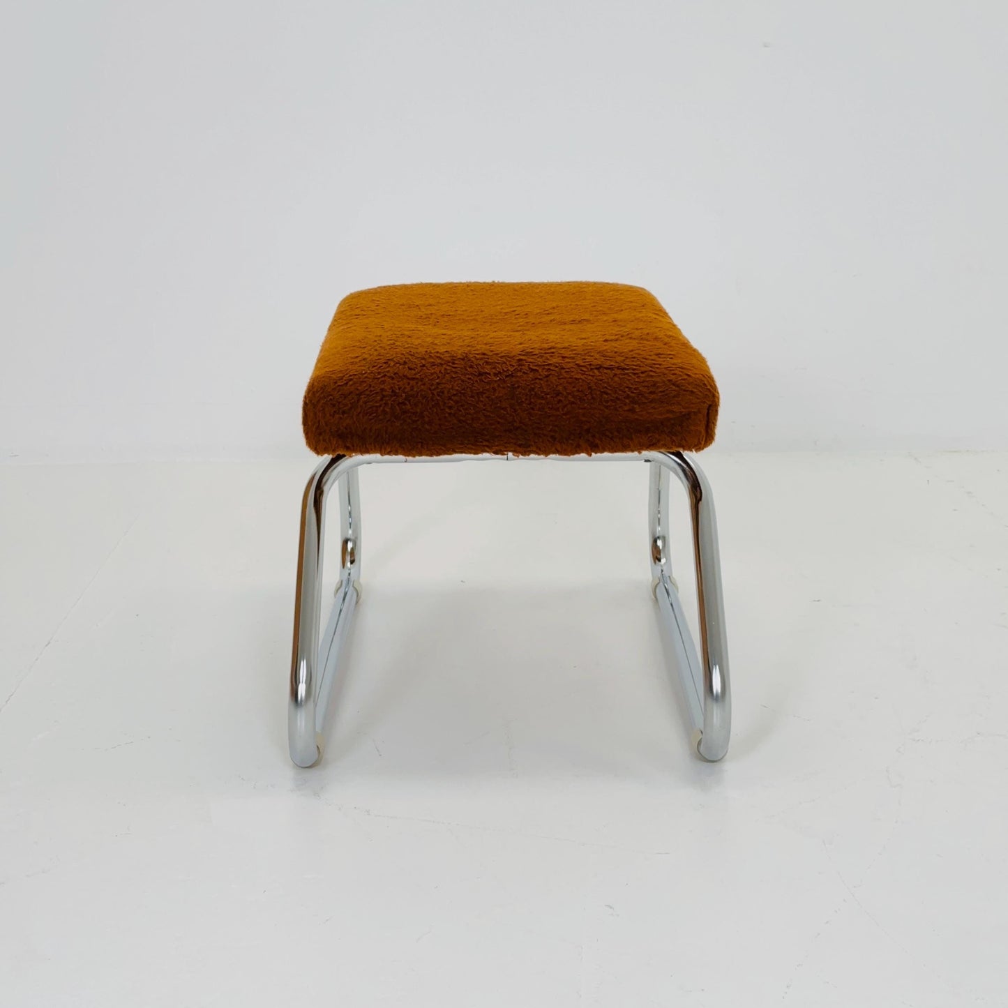 Mid century Bauhaus Stool with Chrome Accents and Hidden Steps –1960s