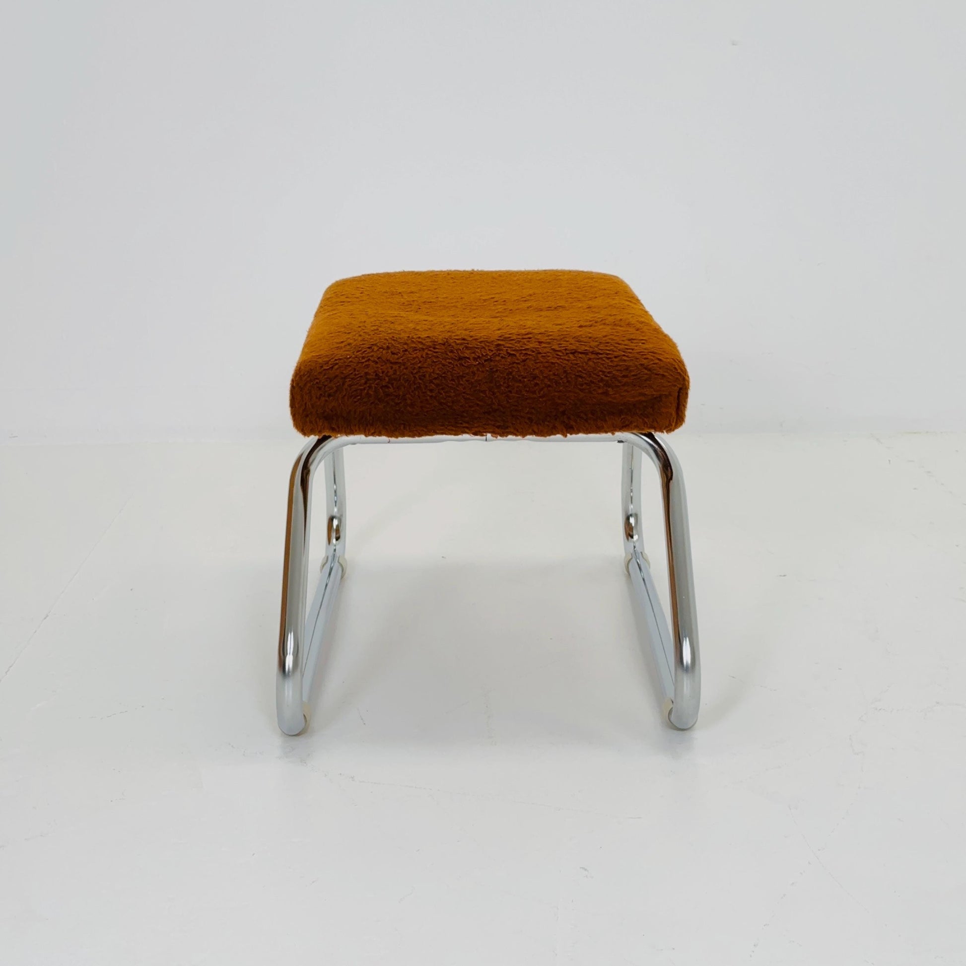 Mid century Bauhaus Stool with Chrome Accents and Hidden Steps –1960s