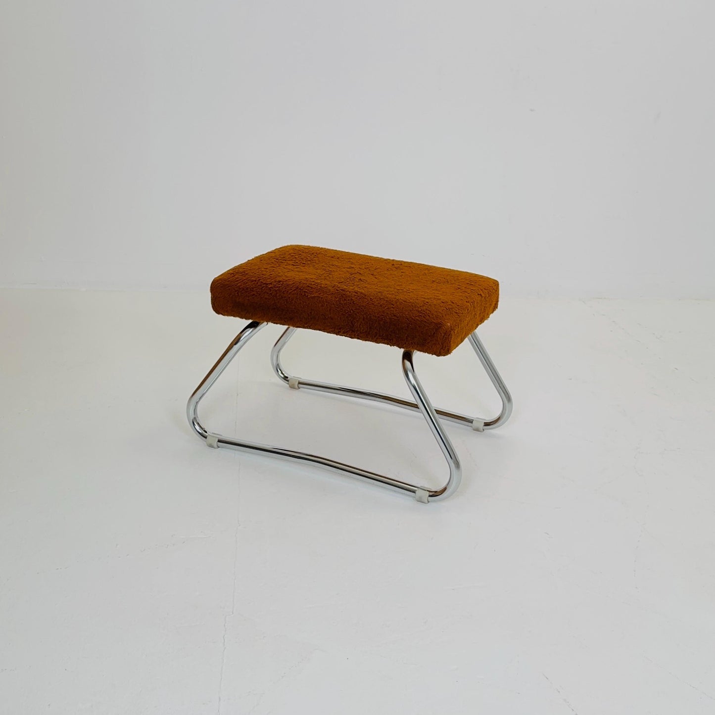 Mid century Bauhaus Stool with Chrome Accents and Hidden Steps –1960s