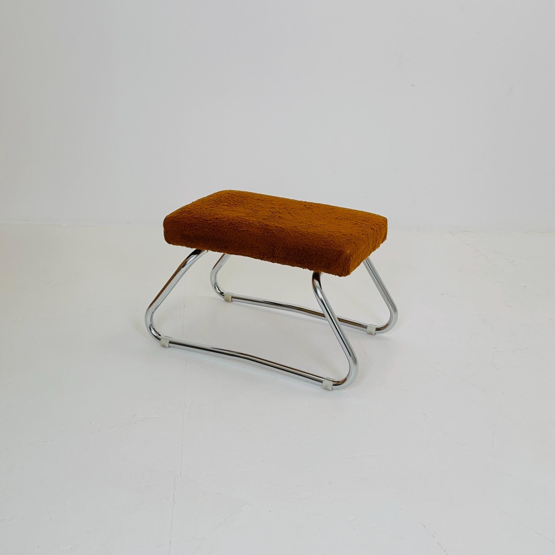 Mid century Bauhaus Stool with Chrome Accents and Hidden Steps –1960s