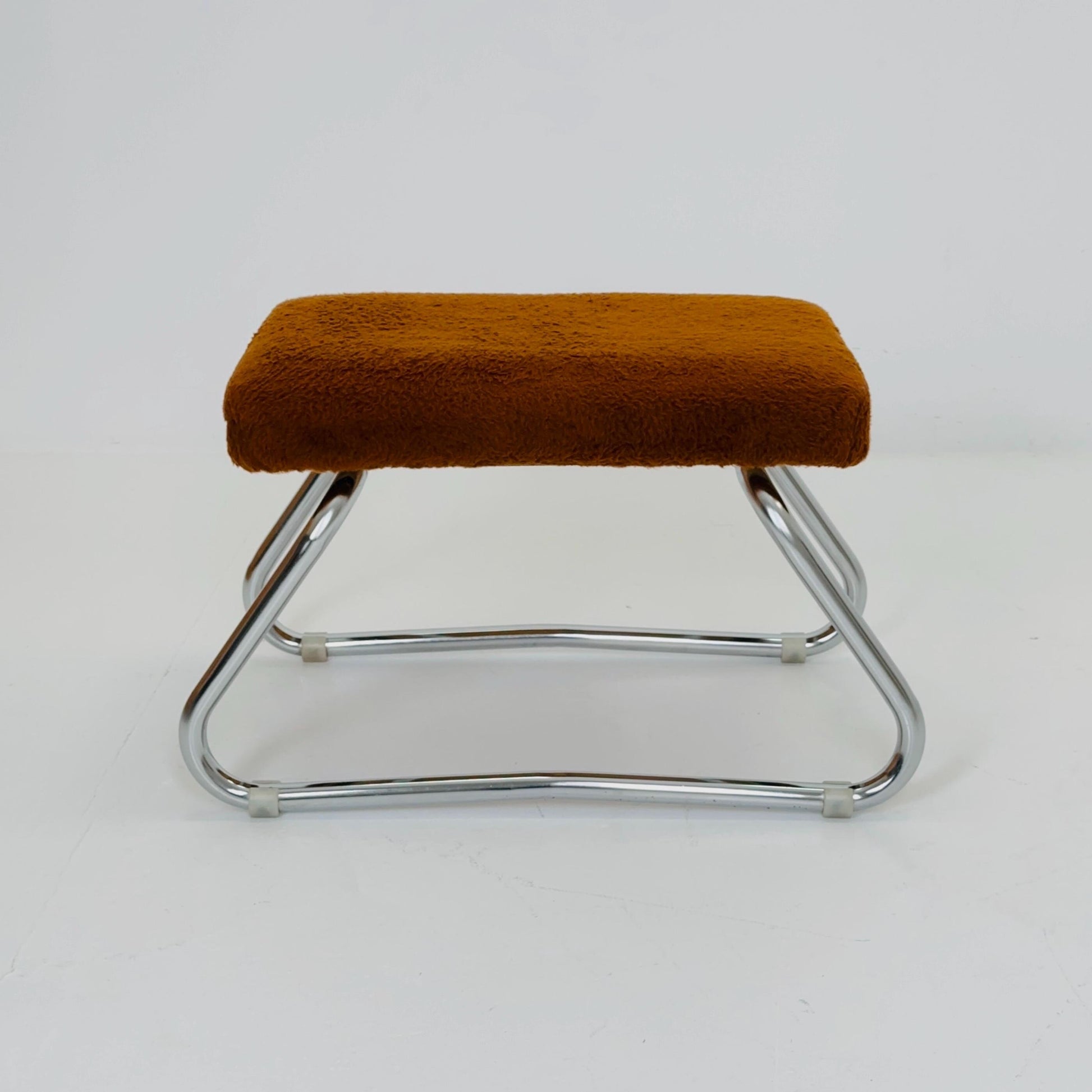 Mid century Bauhaus Stool with Chrome Accents and Hidden Steps –1960s