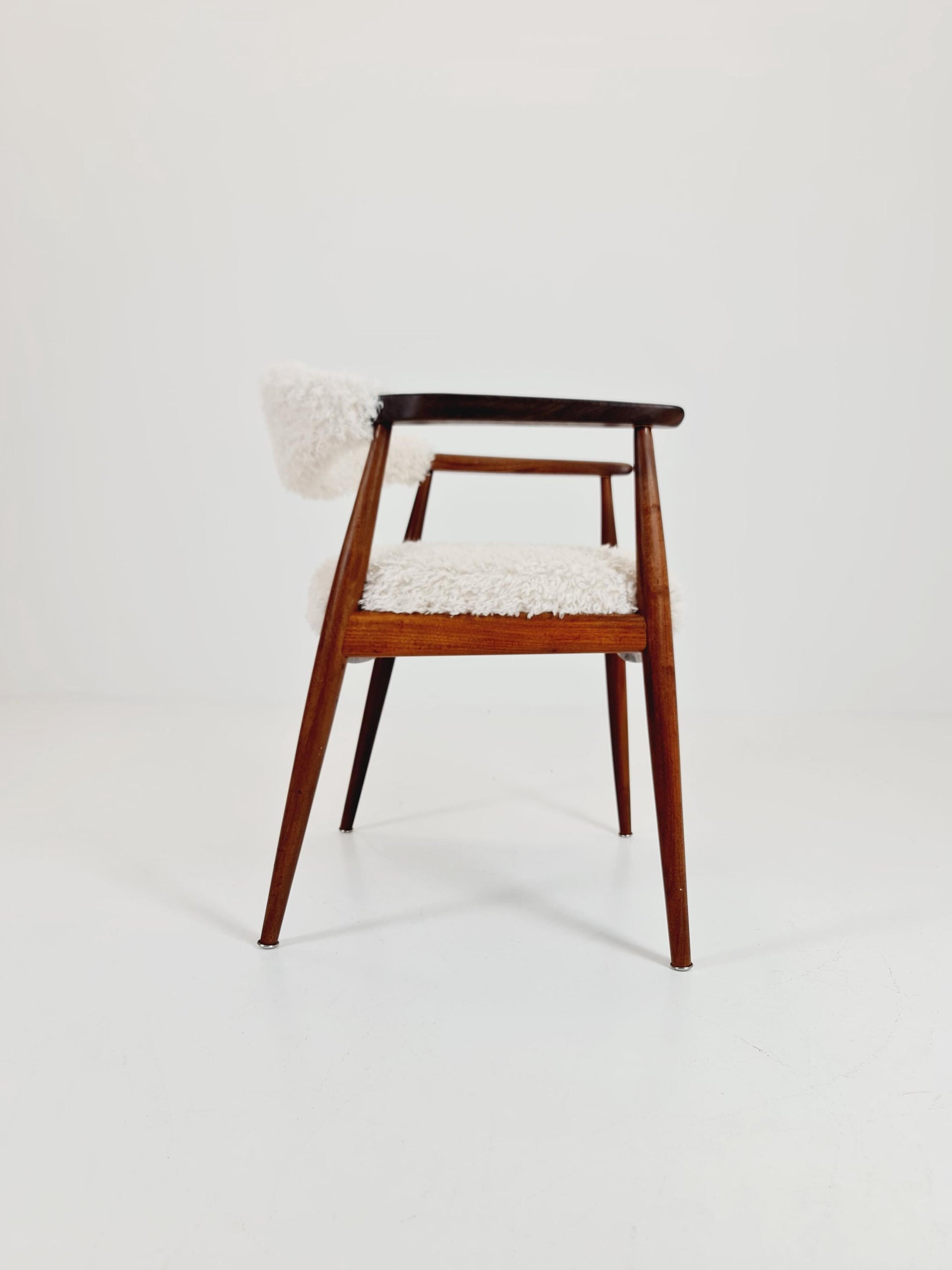 Mid Century German teak with Teddy Farbic chair by casala , 1960s