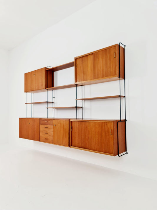 Mid century Teak shelving unit by Hilker for Omnia, Germany 1960s