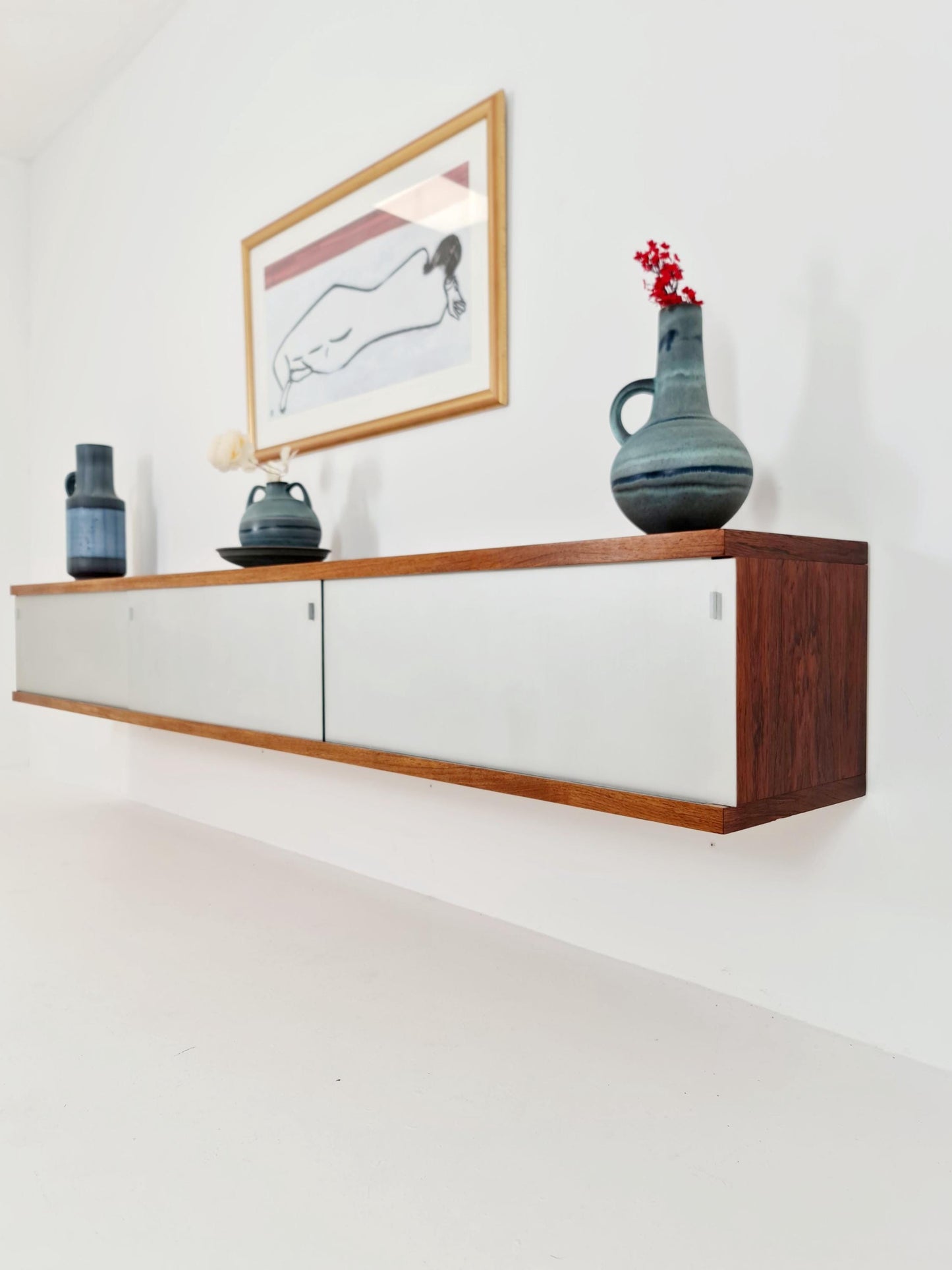 Vintage Mid century German Hanging /Floating Sideboard By Horst Brüning for Behr Model 1730 ,1960s