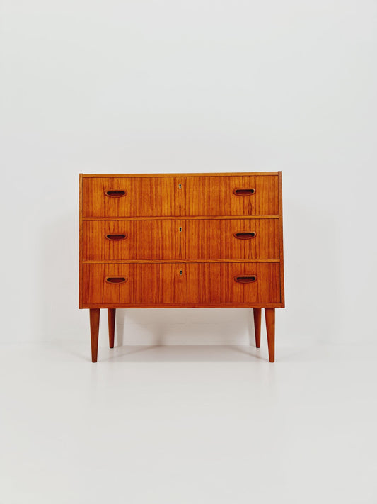 Midcentury danish design chest of drawers / drawer dresser /3 drawers cabinet, 1960s