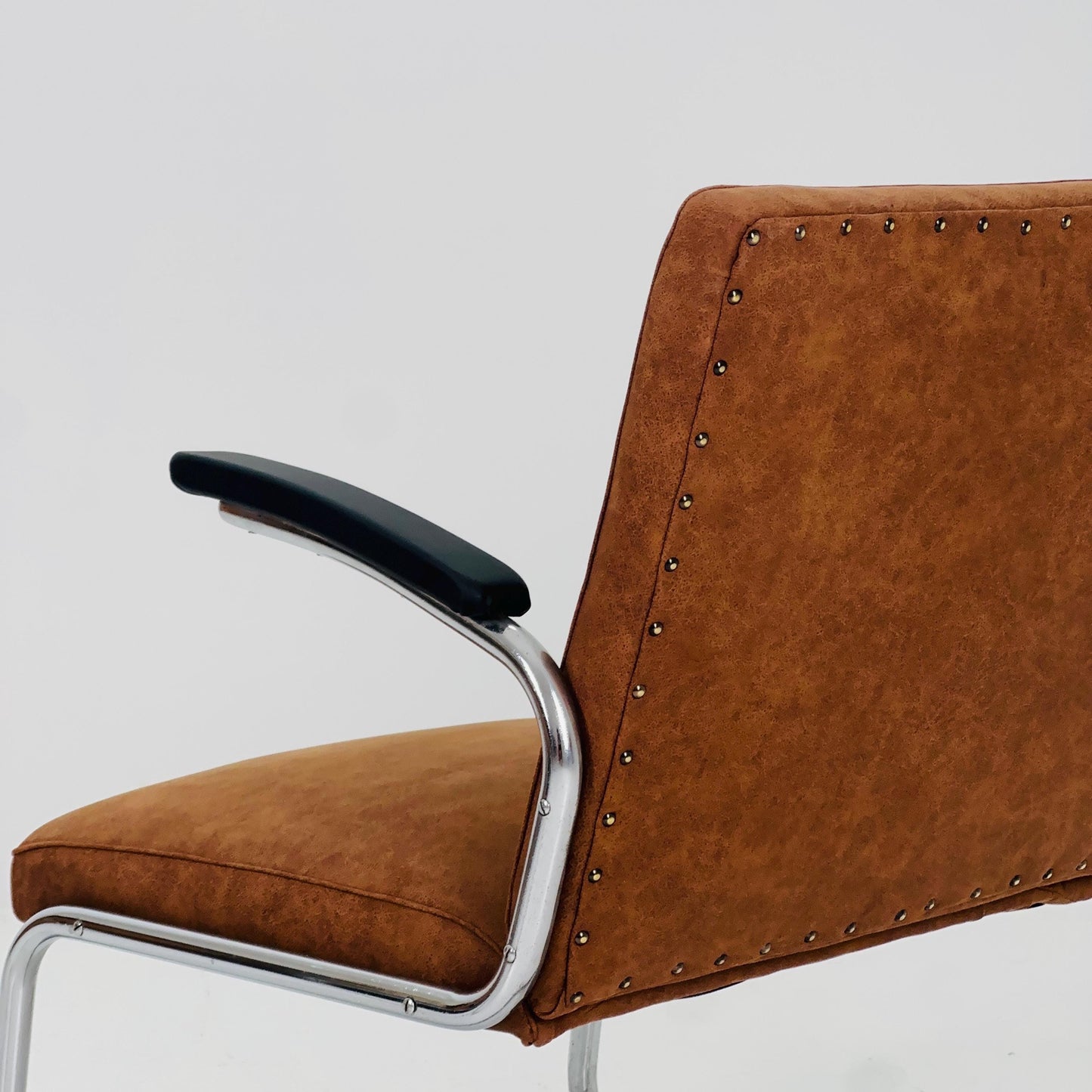 Mid-Century Bauhaus Lounge Chair & Ottoman Set by Drabert, Germany, 1950s