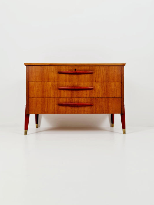 Midcentury Swedish design chest of drawers / drawer dresser /3 drawers cabinet, 1960s