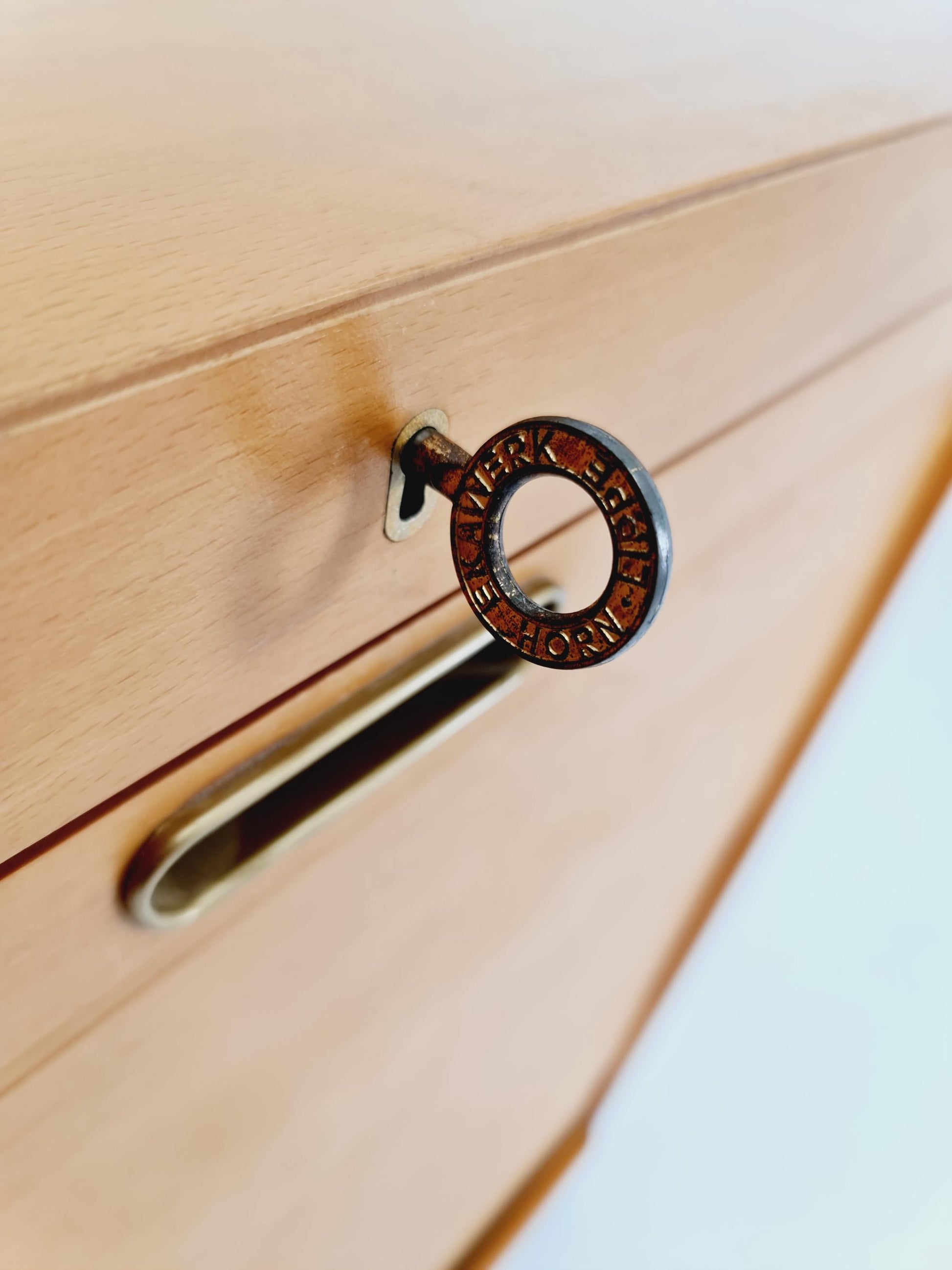 Bauhaus German roll document cabinet Wood by Koncord Möbel , 1930s