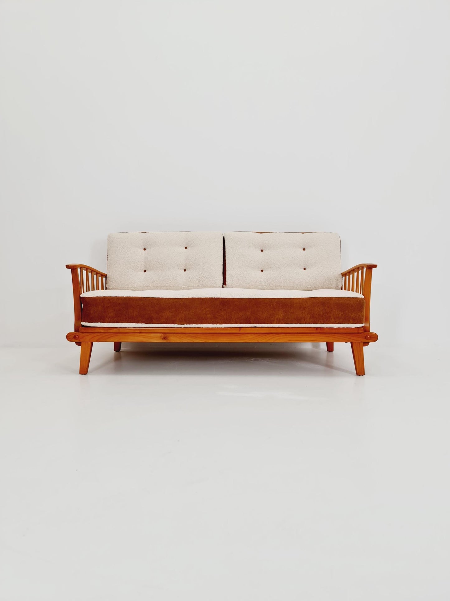 Midcentury Stella Sofa Ash wood Daybed by Walter Knoll , Germany, 1950s
