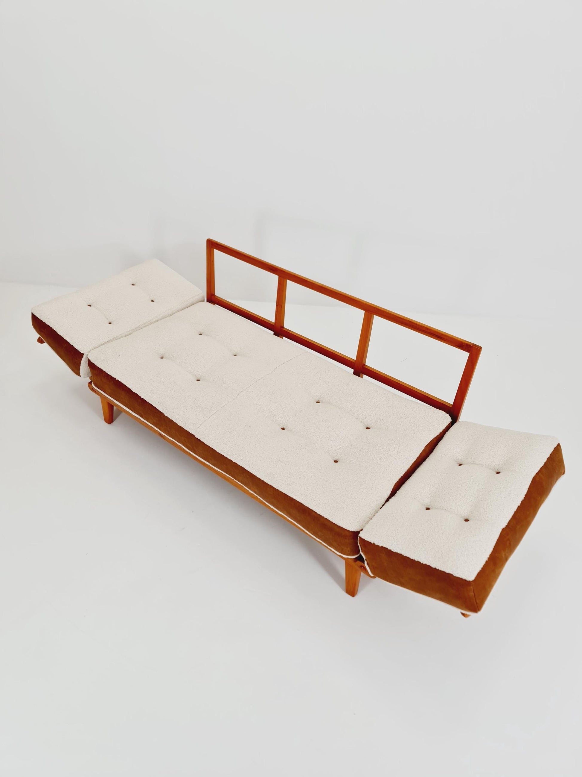 Midcentury Stella Sofa Ash wood Daybed by Walter Knoll , Germany, 1950s