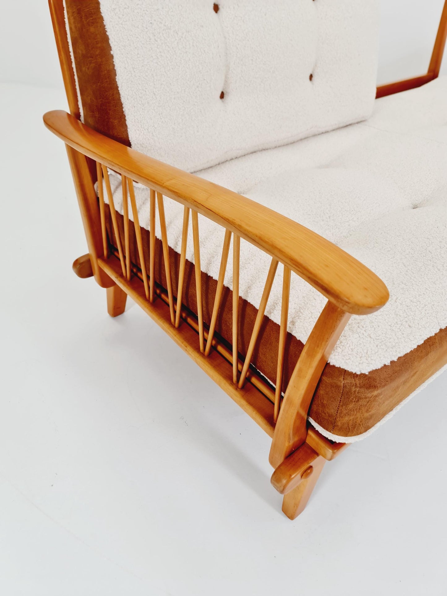 Midcentury Stella Sofa Ash wood Daybed by Walter Knoll , Germany, 1950s