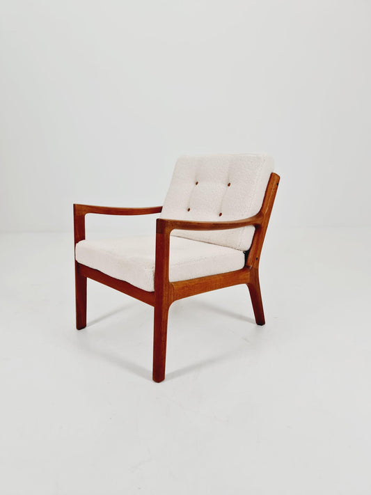 Mid-century Rare Danish teak lounge chair/ Easy chair by Ole Wanscher for Cado France &Son , 1960s