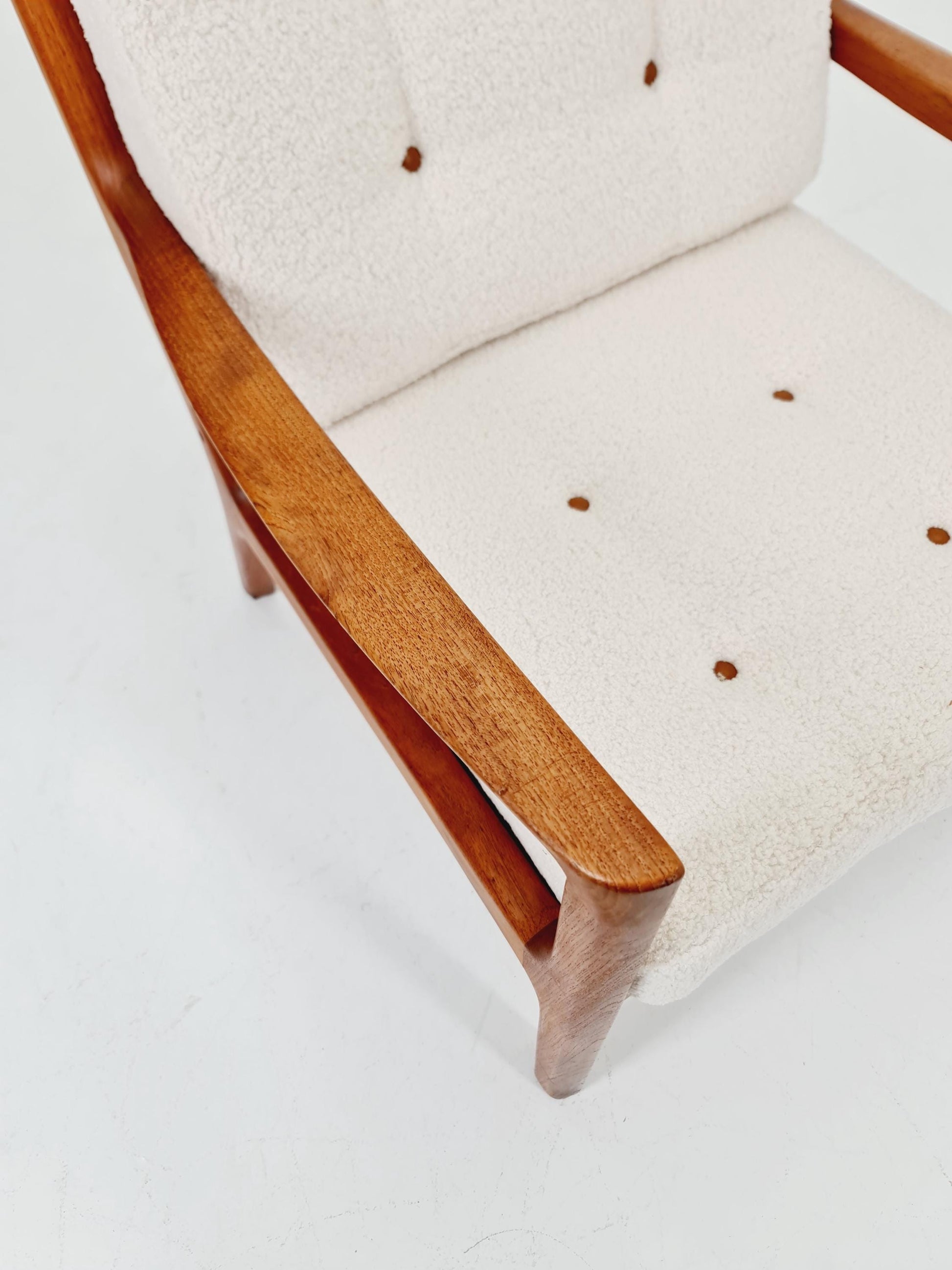 Mid-century Rare Danish teak lounge chair/ Easy chair by Ole Wanscher for Cado France &Son , 1960s