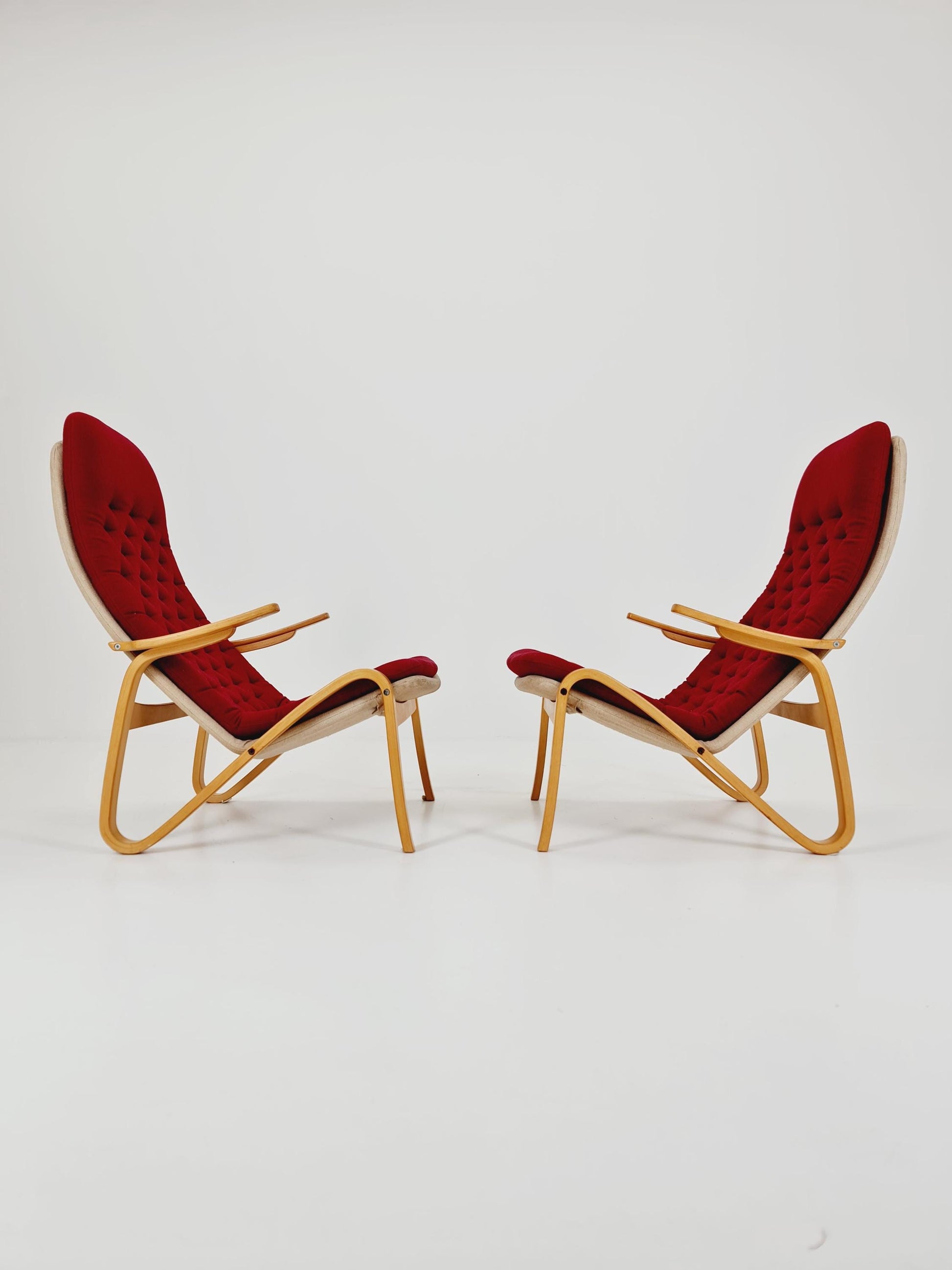 Swedish Midcentury armchair Metro by Sam of 2Larsson for Dux , 1960s, set