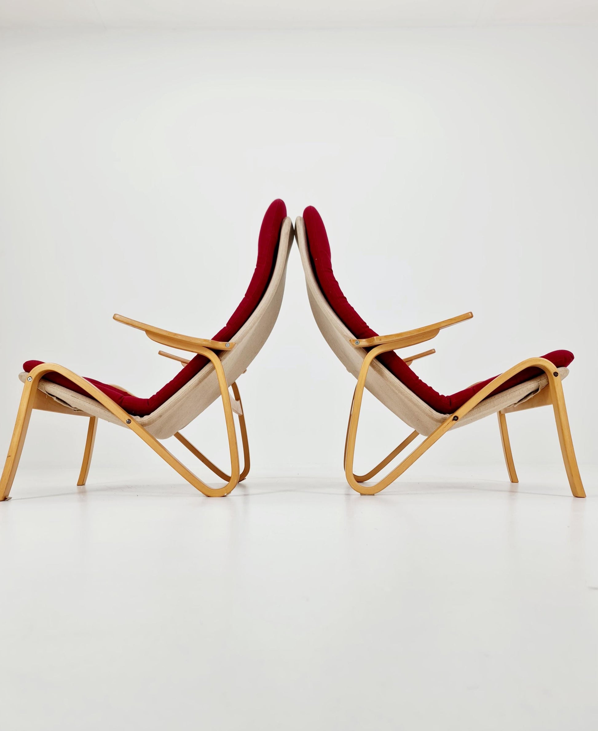 Swedish Midcentury armchair Metro by Sam of 2Larsson for Dux , 1960s, set