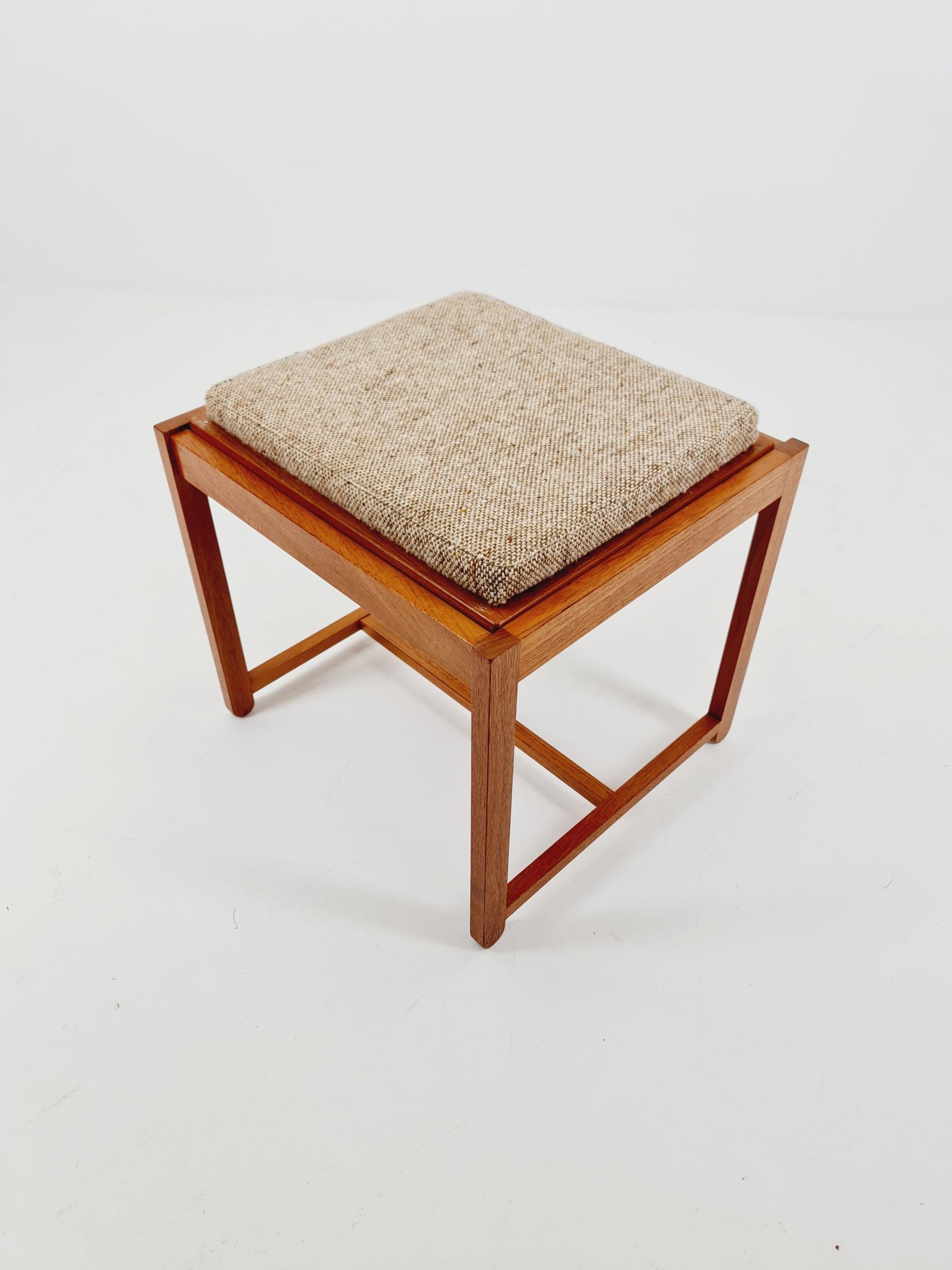 Danish Teak solid Ottoman / side table By Erik buch for O.D Möbler 1960s