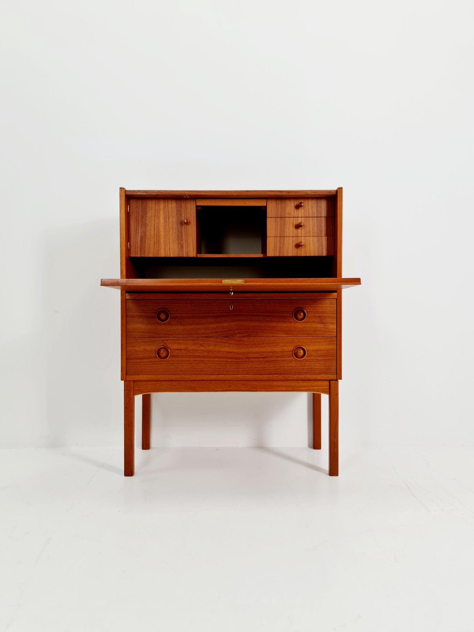 Midcentury Danish vintage teak secretary, vanity /Make up table By Arne Wahl Iversen, 1960s