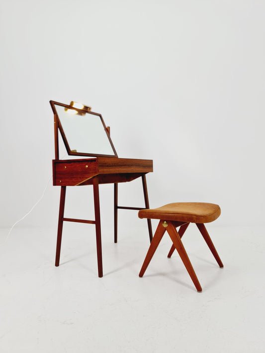 Rare Mid Century Modern Swedish Rosewood vanity table/ make up table by G&T Inr Varumärke , 1960s