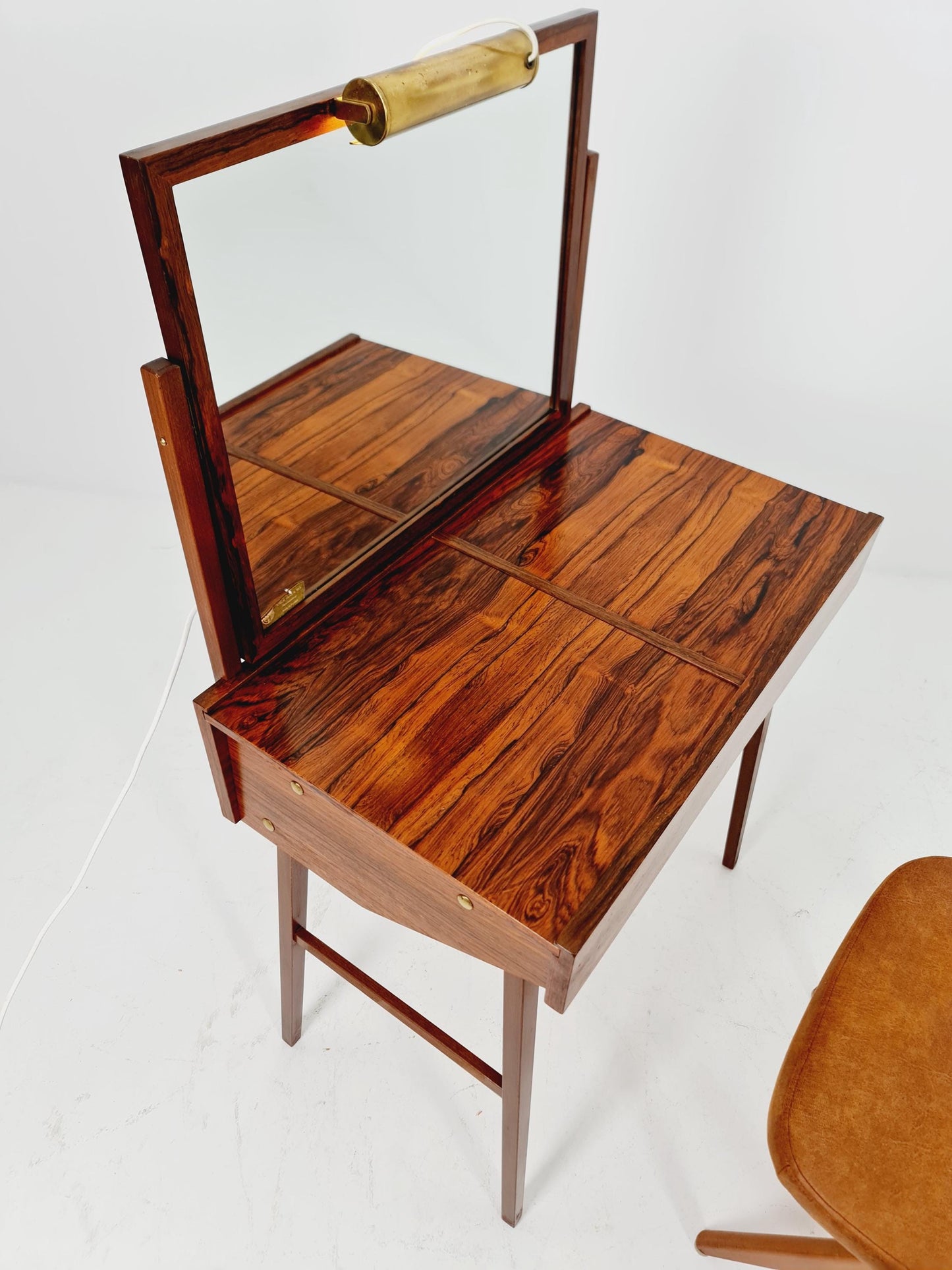 Rare Mid Century Modern Swedish Rosewood vanity table/ make up table by G&T, 1960