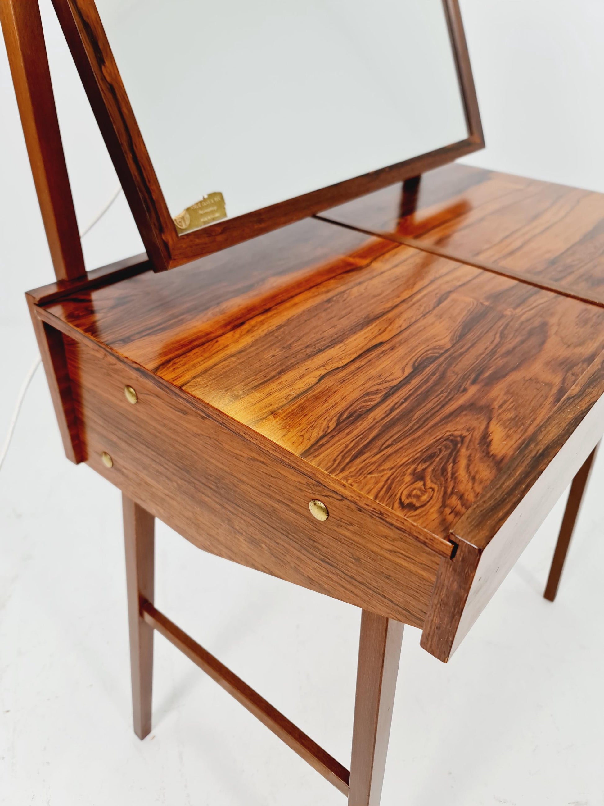 Rare Mid Century Modern Swedish Rosewood vanity table/ make up table by G&T Inr Varumärke , 1960s