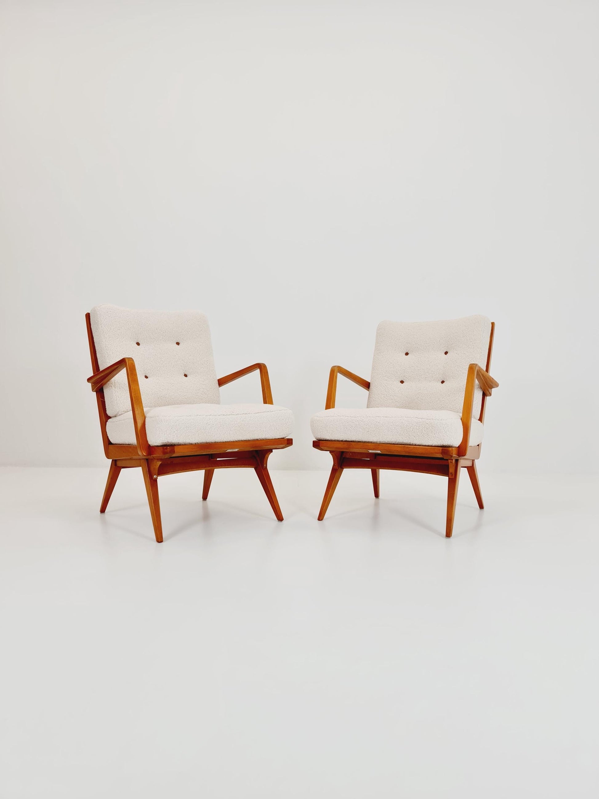Midcentury easy chairs by Walter Knoll for Knoll Antimott , Germany, 1960s, Set of 2
