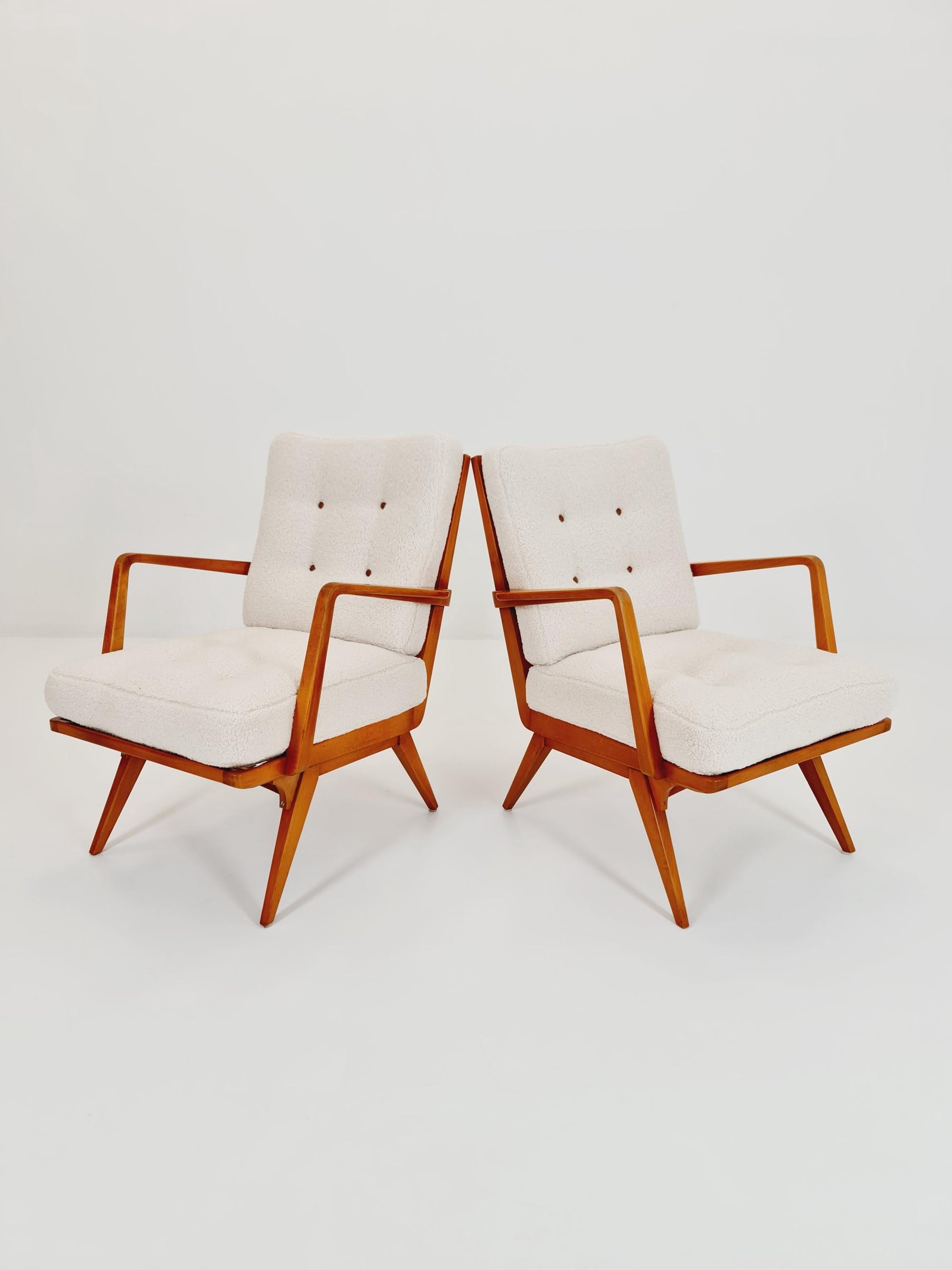Midcentury easy chairs by Walter Knoll for Knoll Antimott , Germany, 1960s, Set of 2