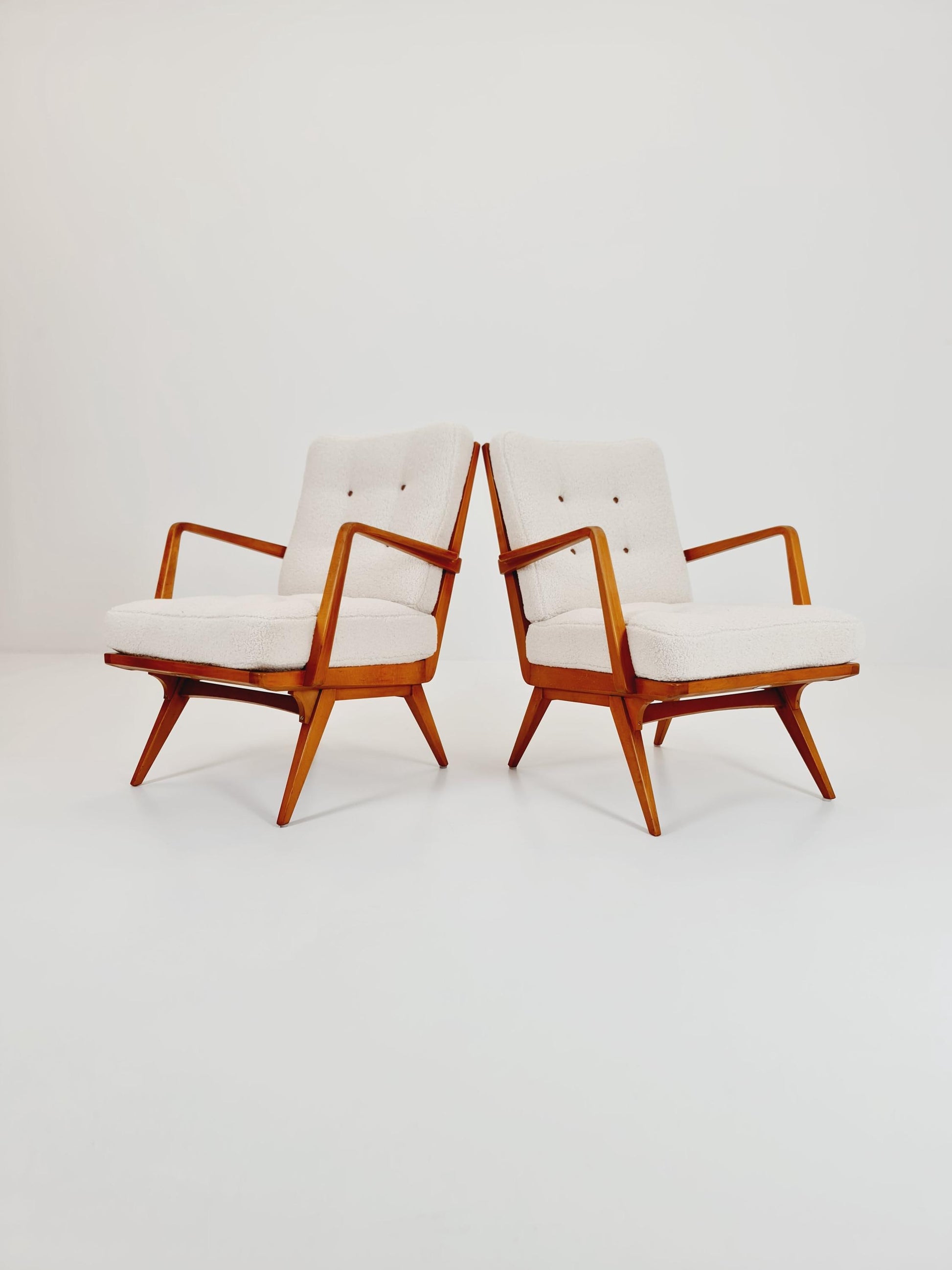 Midcentury easy chairs by Walter Knoll for Knoll Antimott , Germany, 1960s, Set of 2