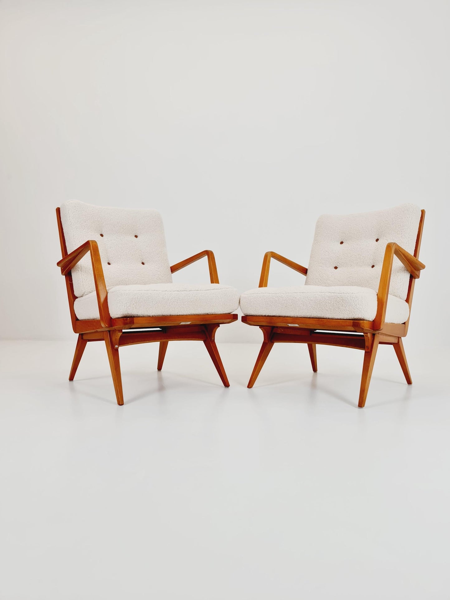 Midcentury easy chairs by Walter Knoll for Knoll Antimott , Germany, 1960s, Set of 2