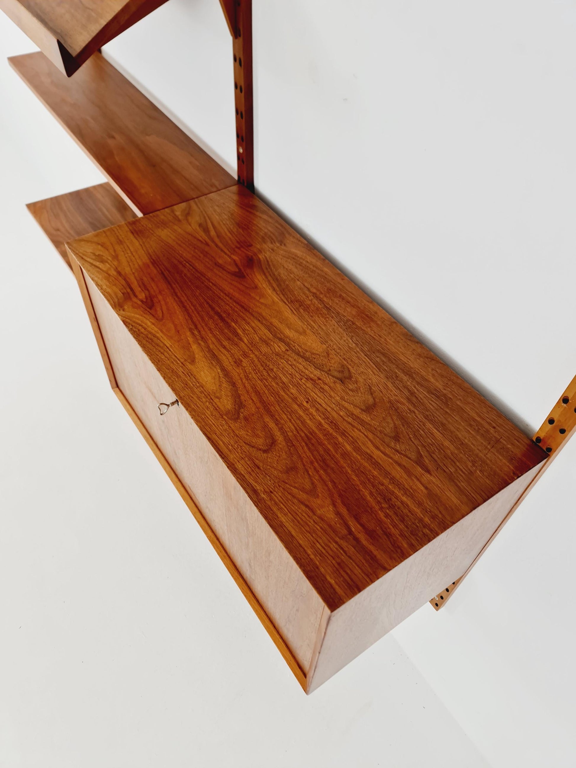 Mid century Danish Walnut Wall Unit with bar cabinet /Desk by Poul Cadovius for Royal,Denmark, 1960s