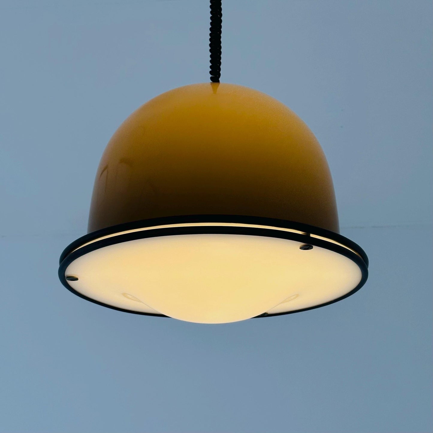 Rare Mid century Harvey Guzzini Pendant Lamp, 1970s Italy