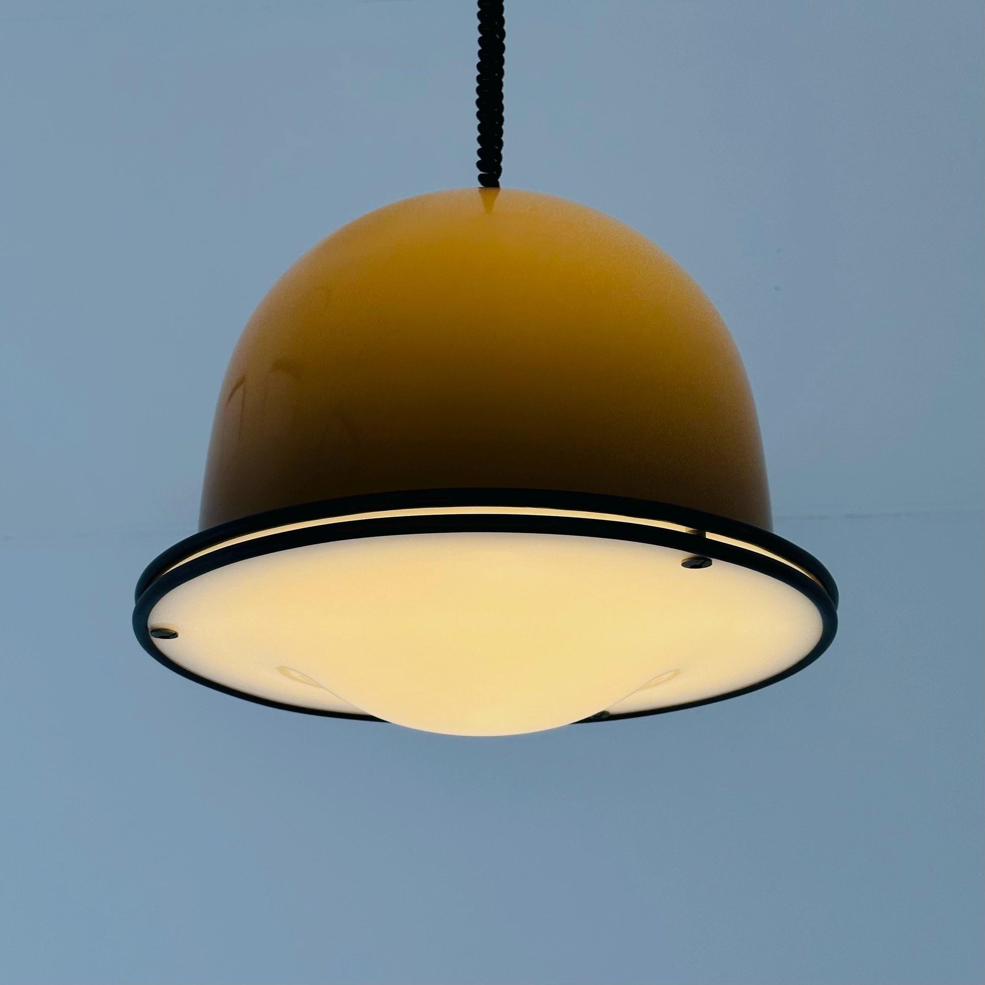 Rare Mid century Harvey Guzzini Pendant Lamp, 1970s Italy