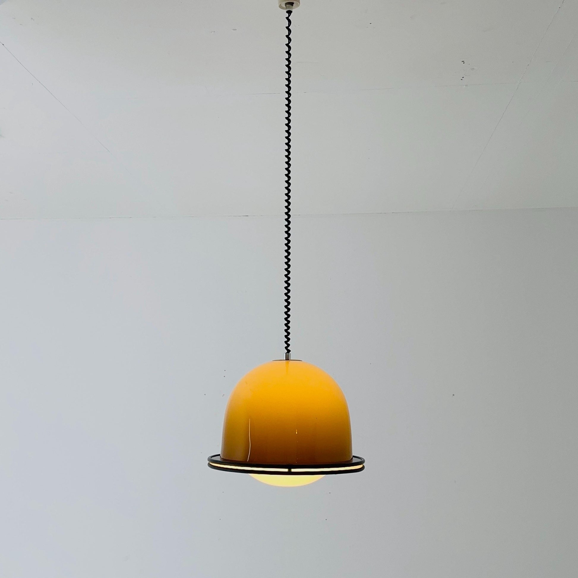 Rare Mid century Harvey Guzzini Pendant Lamp, 1970s Italy