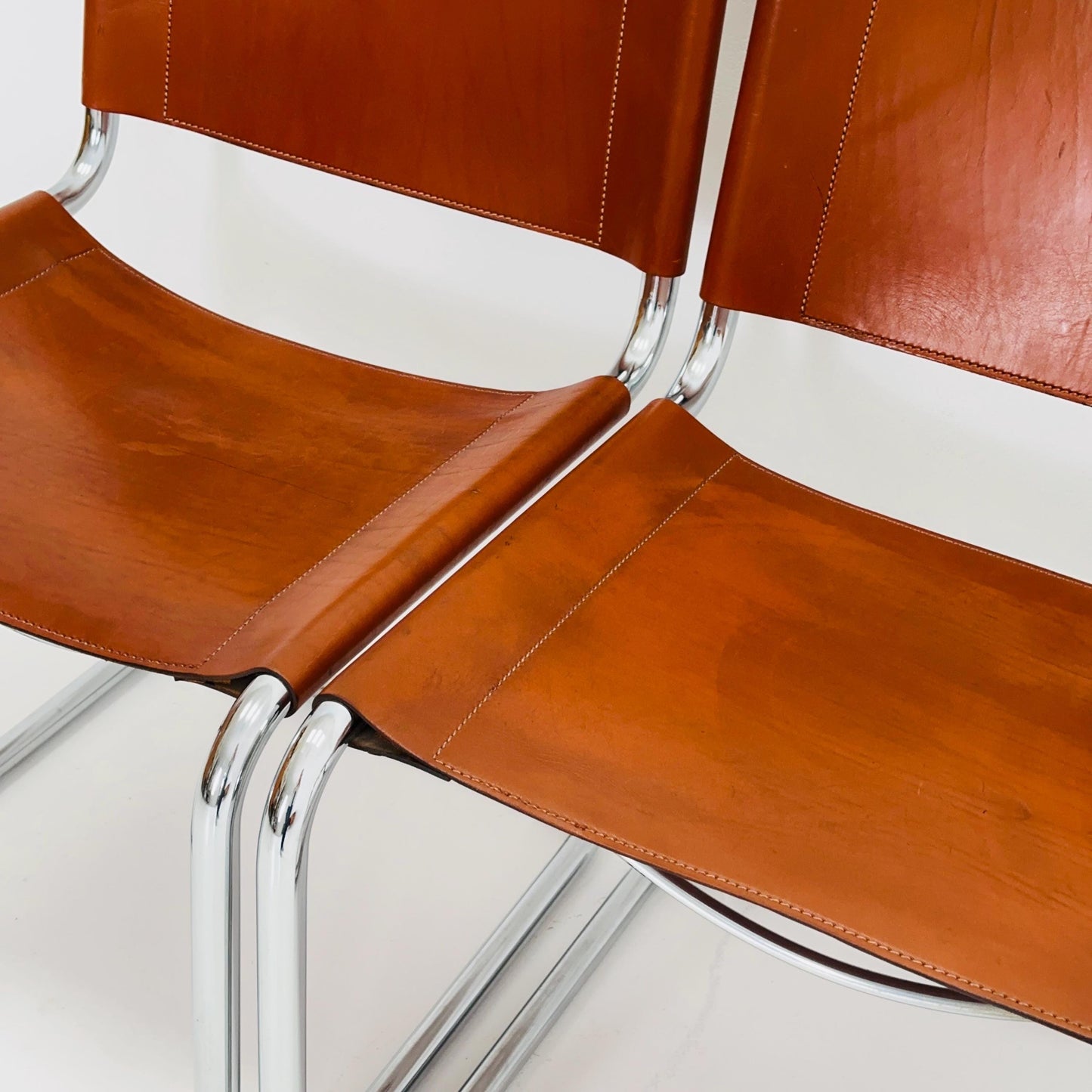 Set of 4 Bauhaus Mart Stam S33 Chairs by Fasem Italy, 1980s