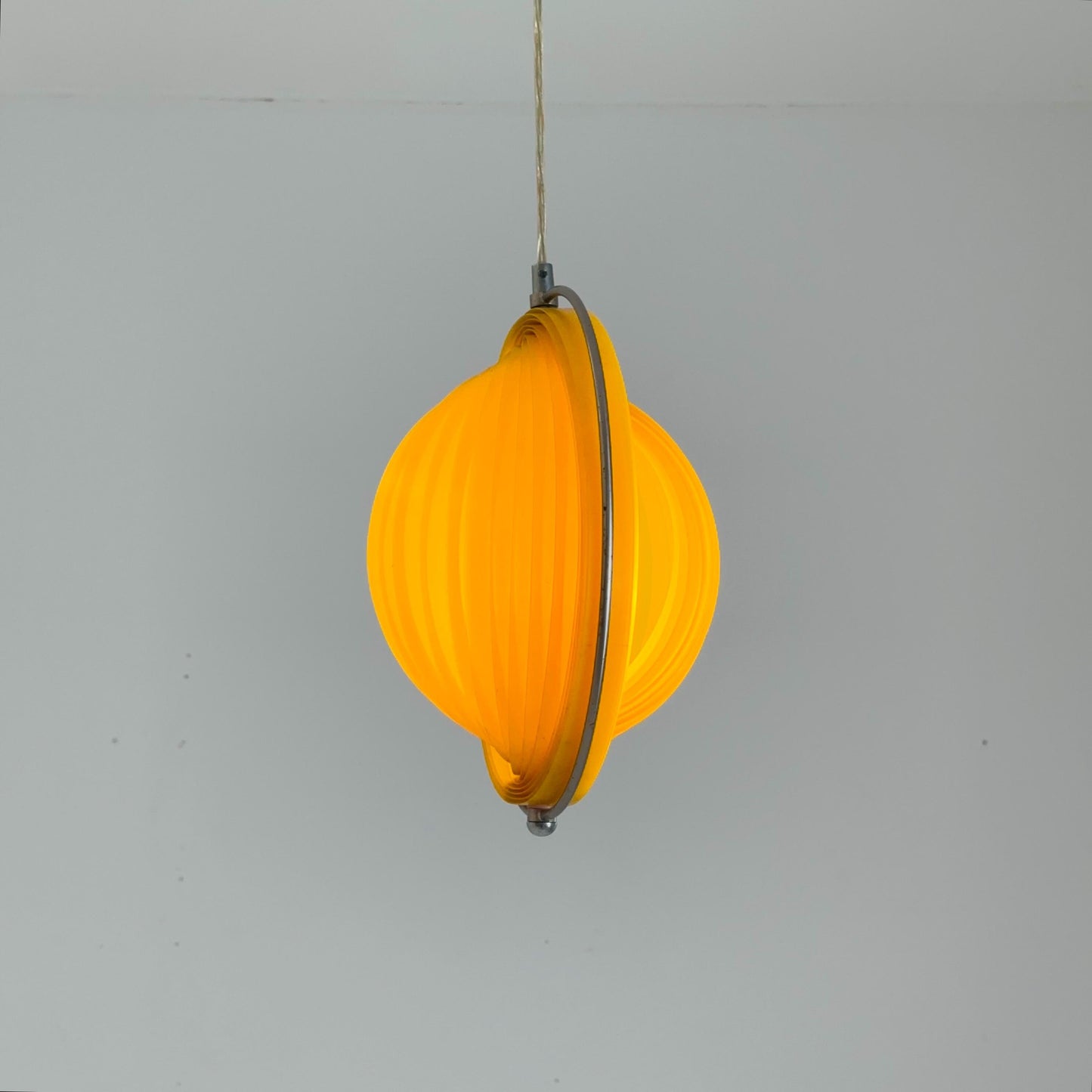 Mid-Century Yellow Moon Pendant Light by Kare Design – 1980s German Space Age Lamp