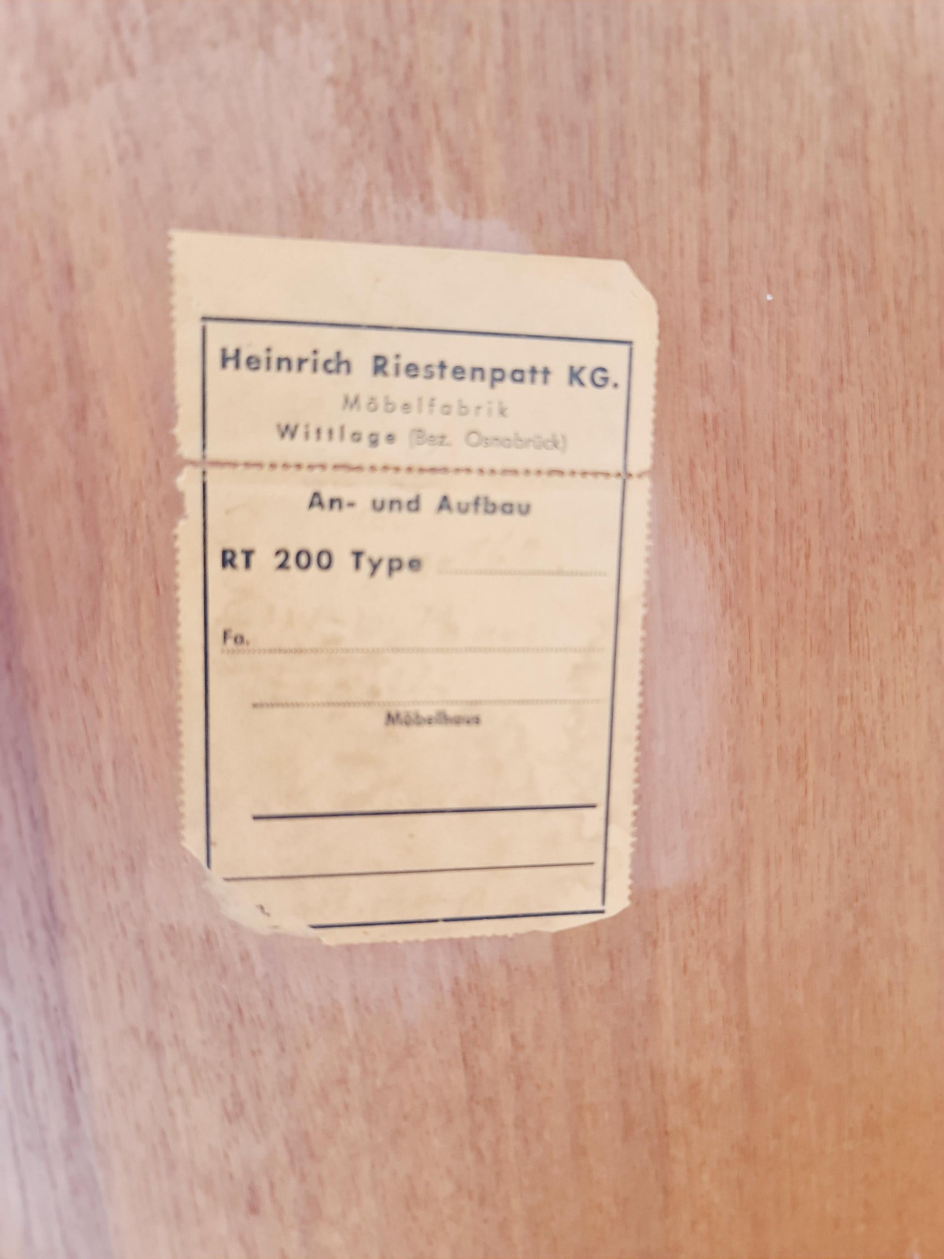 German Teak desk, model Executive Desk by Heinrich Riestenplatt , Model RT 200 , 1960s