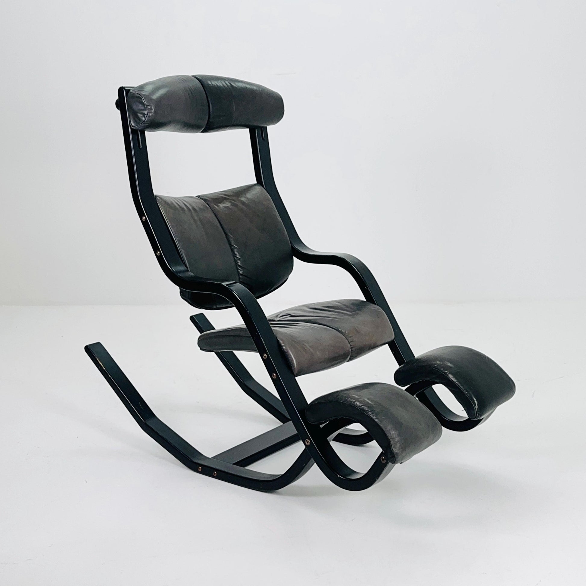 Mid-Century “Gravity” Rocking Lounge Chair by Peter Opsvik for Stokke, 1980s