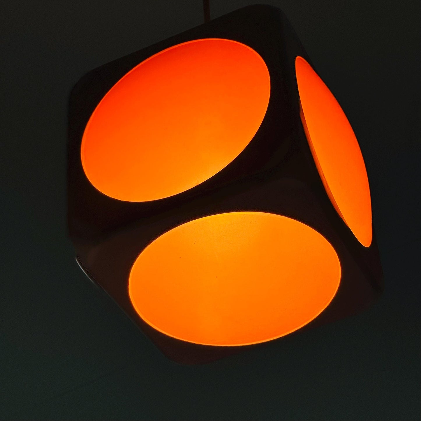 Cubic Space Age Pendant Lamp by Lars Schöler for Hoyrup, Denmark, 1970s