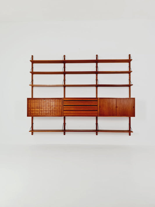 Mid century Danish Teak Wall Unit by Poul Cadovius for Cado, Denmark, 1960s