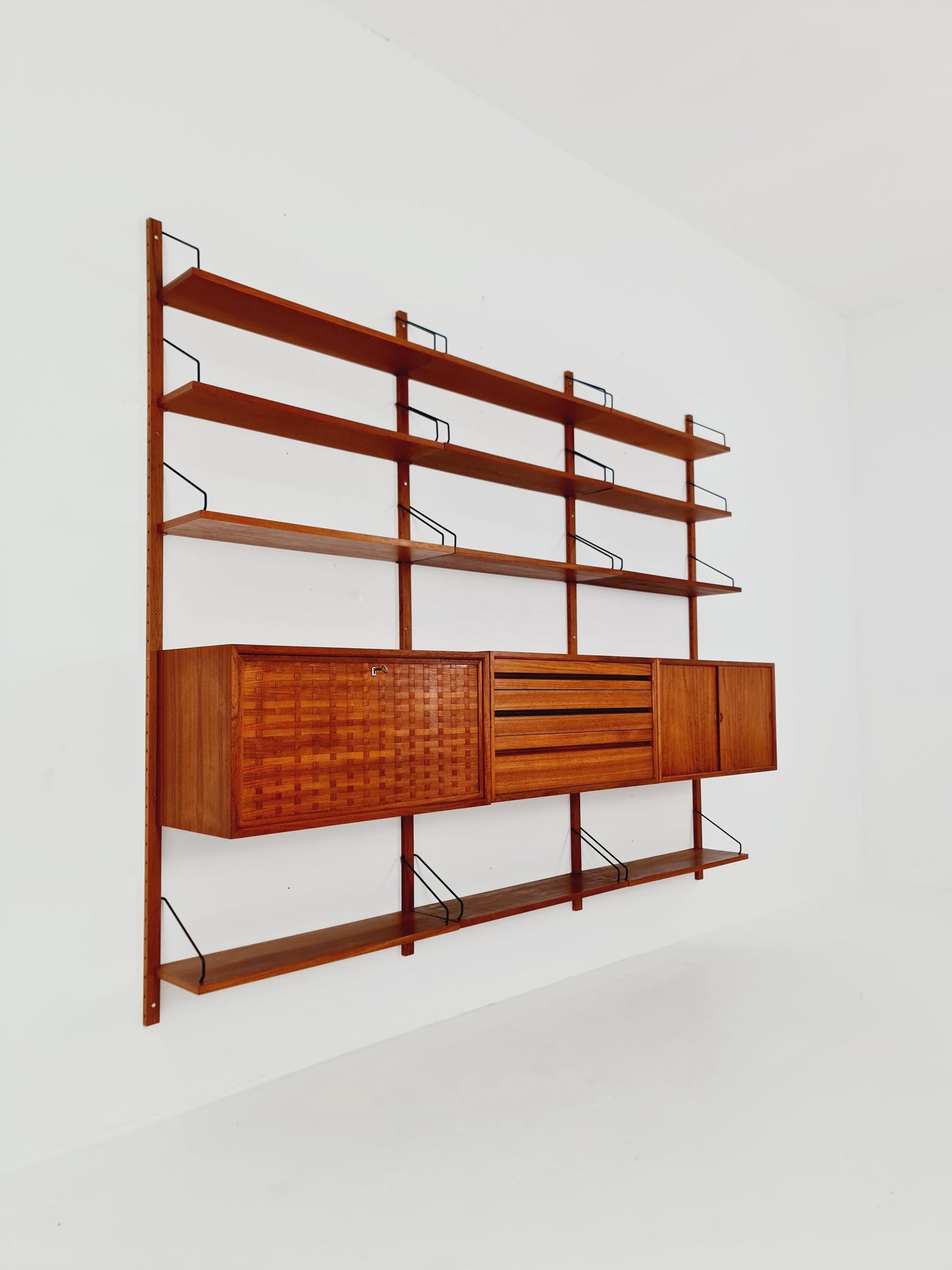 Mid century Danish Teak Wall Unit by Poul Cadovius for Cado, Denmark, 1960s