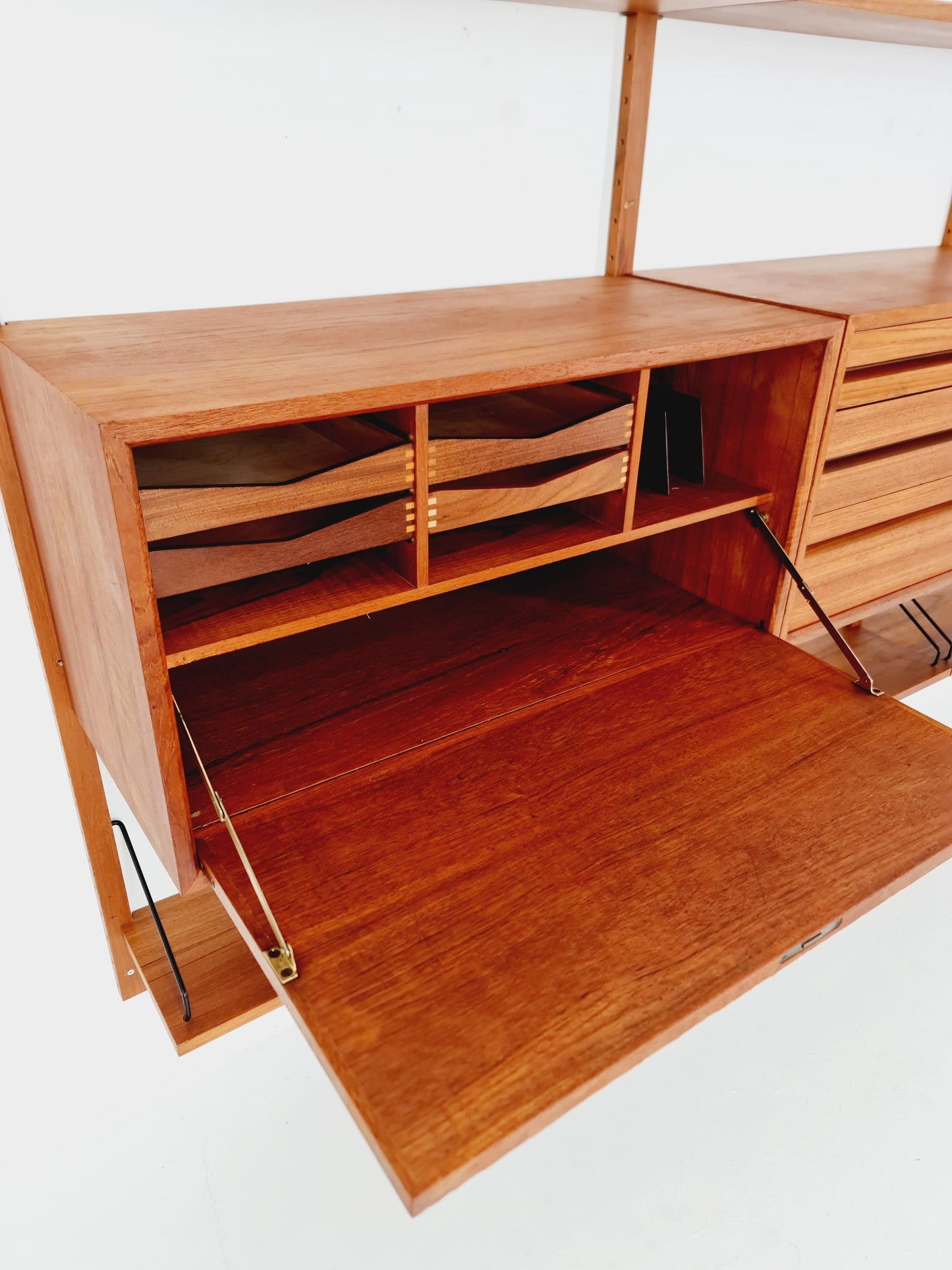 Mid century Danish Teak Wall Unit by Poul Cadovius for Cado, Denmark, 1960s