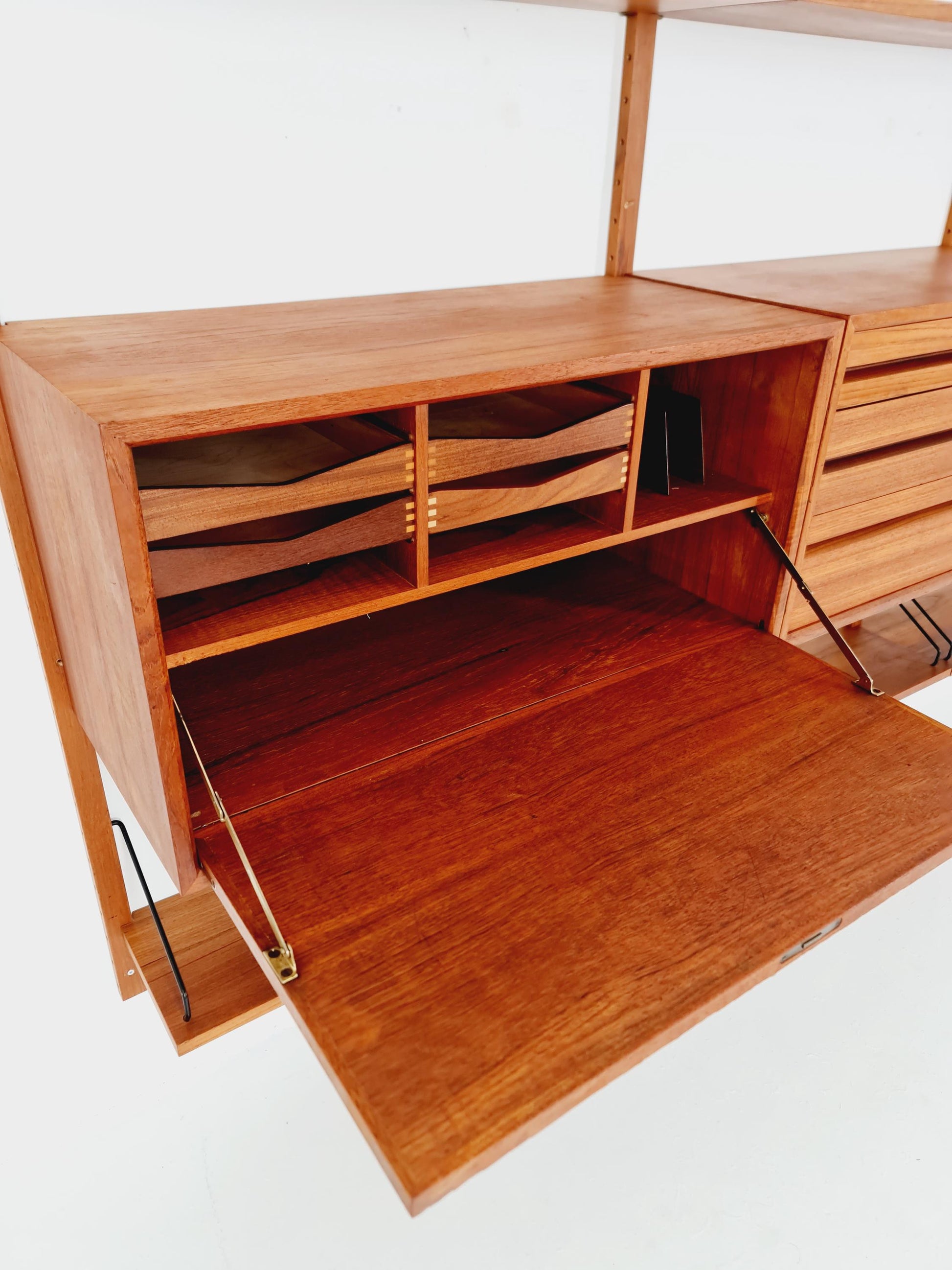 Mid century Danish Teak Wall Unit by Poul Cadovius for Cado, Denmark, 1960s