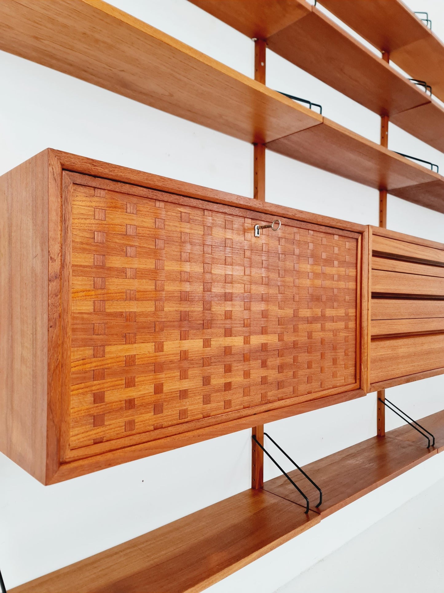 Mid century Danish Teak Wall Unit by Poul Cadovius for Cado, Denmark, 1960s