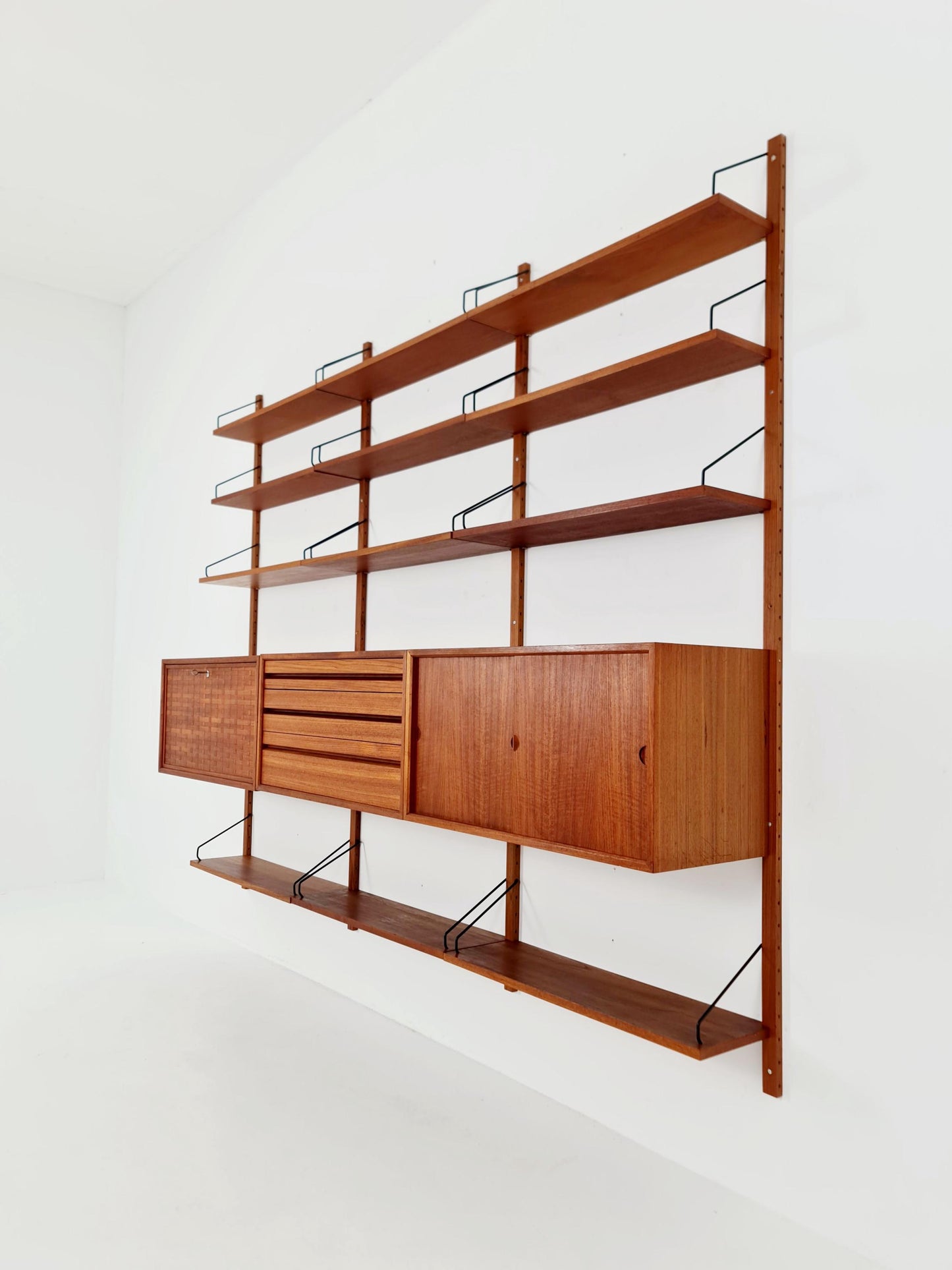 Mid century Danish Teak Wall Unit by Poul Cadovius for Cado, Denmark, 1960s