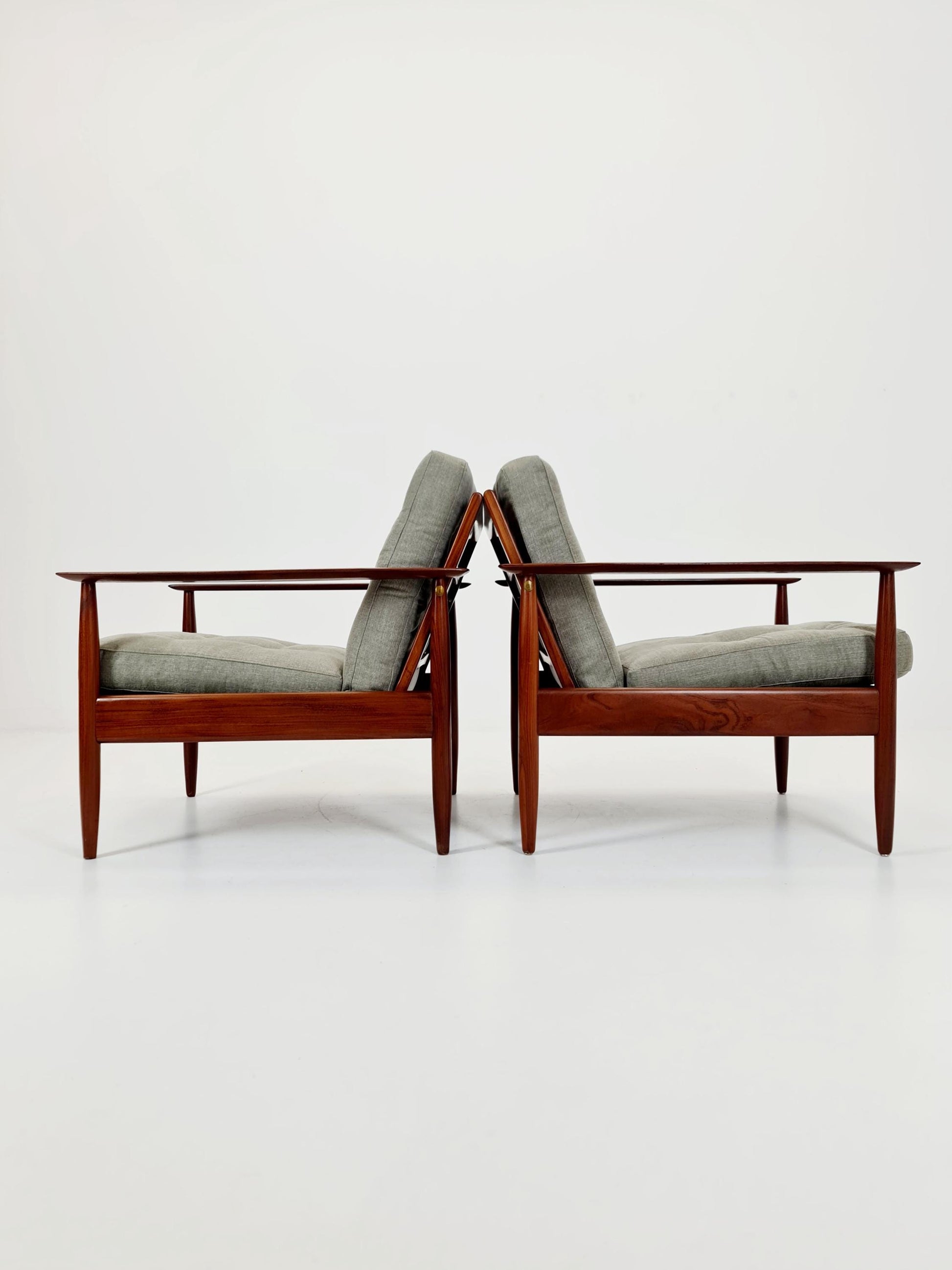 Mid century easy lounge chairs Denmark 1960s, Set of 2