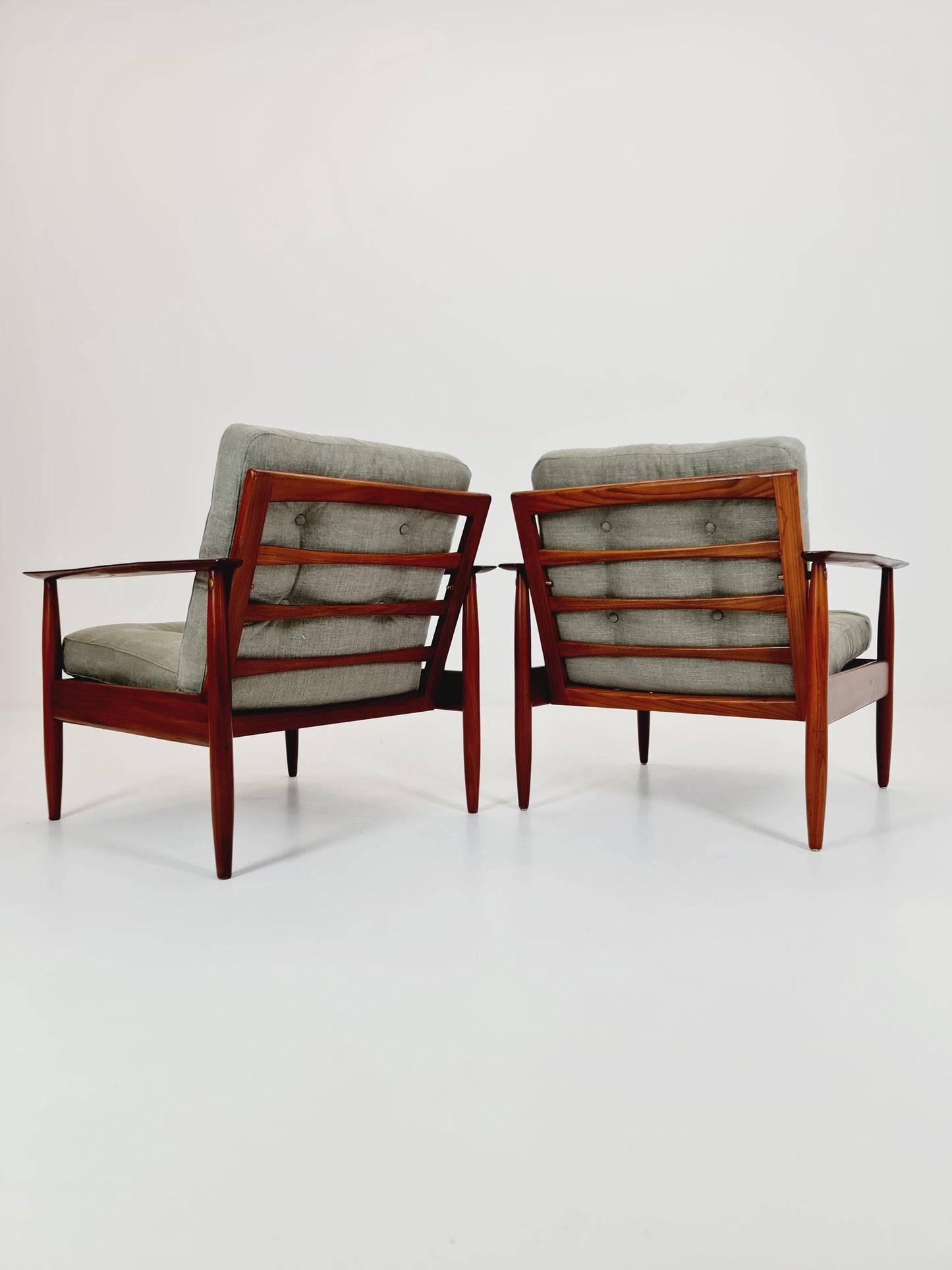 1 of 2 Mid century easy lounge chairs Denmark 1960s,